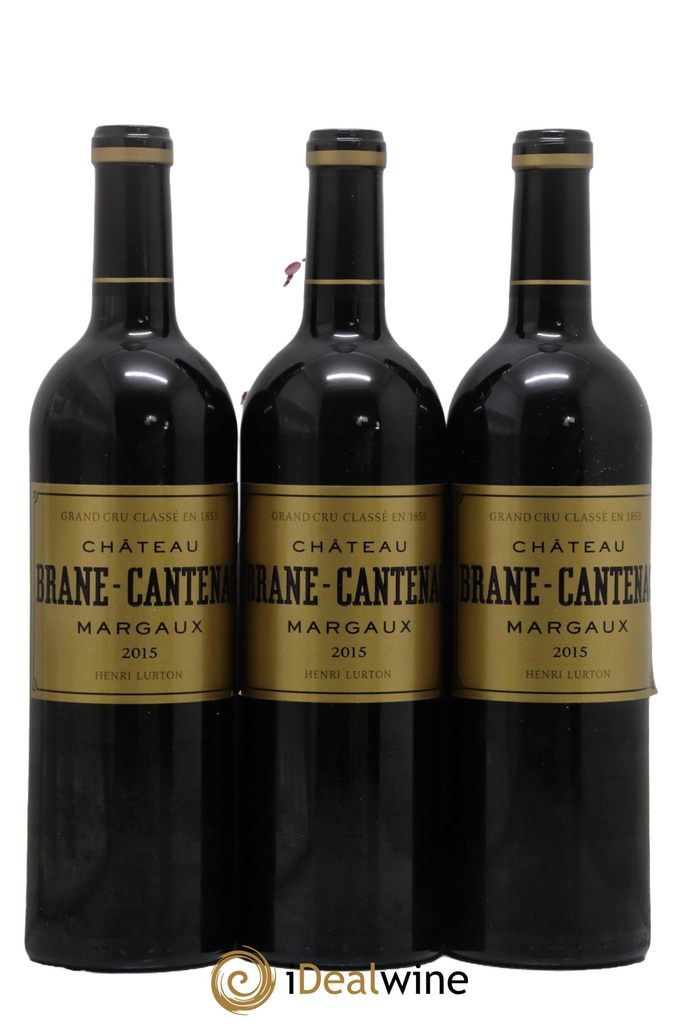 Château Brane Cantenac 2ème Grand Cru Classé 2015 - Lot of 3 bottles - 0