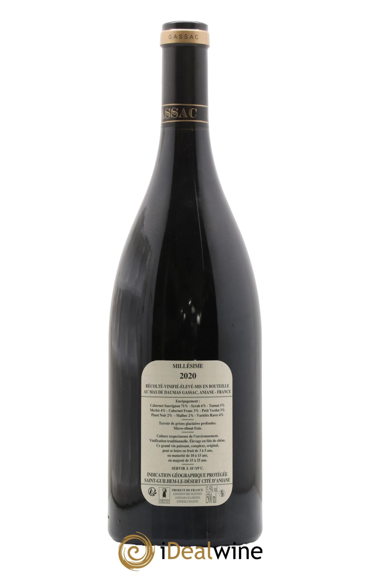 Saint-Guilhem-le-Désert - Cité d'Aniane Mas Daumas Gassac Famille Guibert de La Vaissière 2020 - Lot de 1 magnum - 1