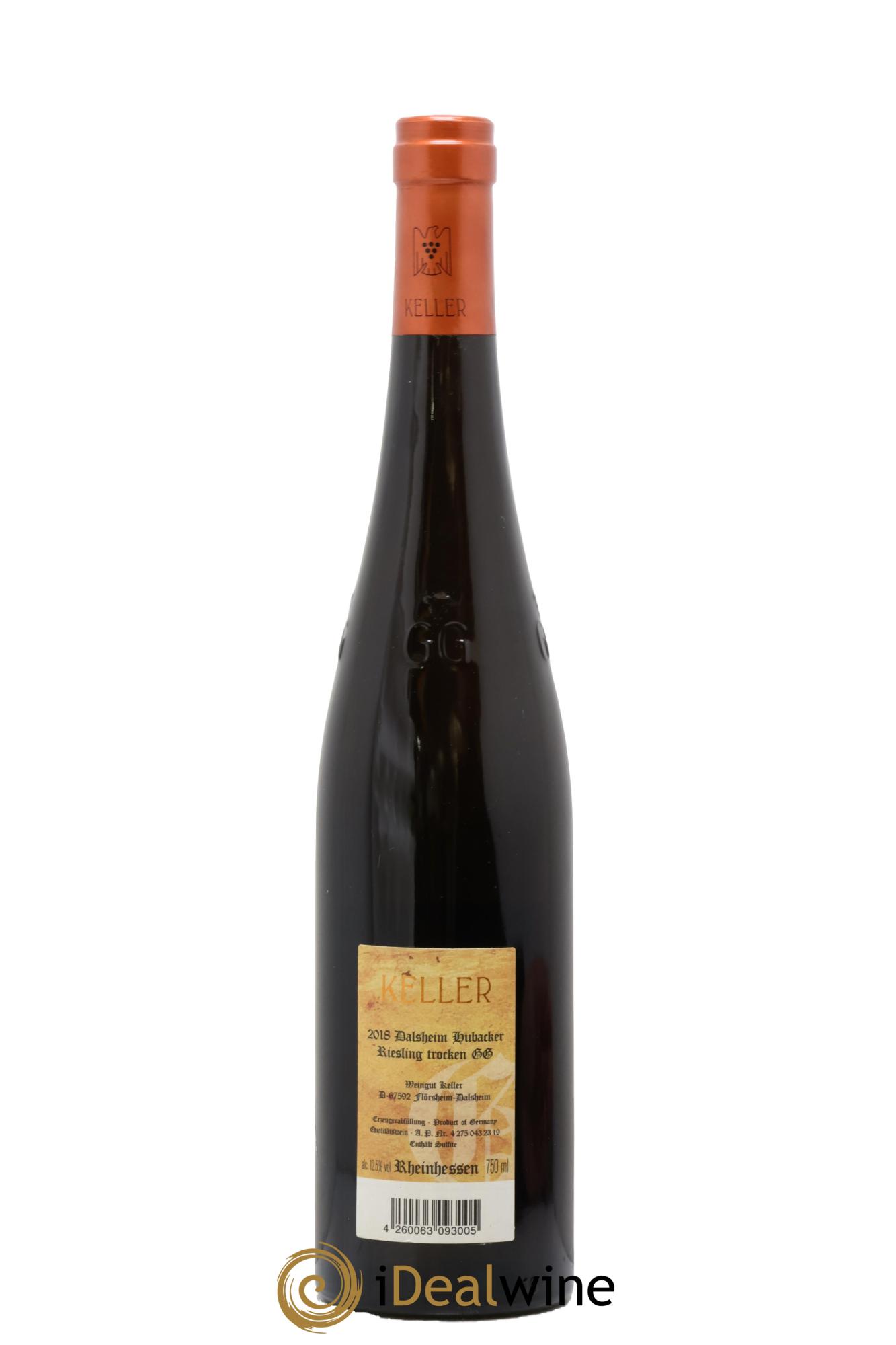 Allemagne Rheinhessen Riesling Hubacker Trocken GG Keller 2018 - Lotto di 1 bottiglia - 1