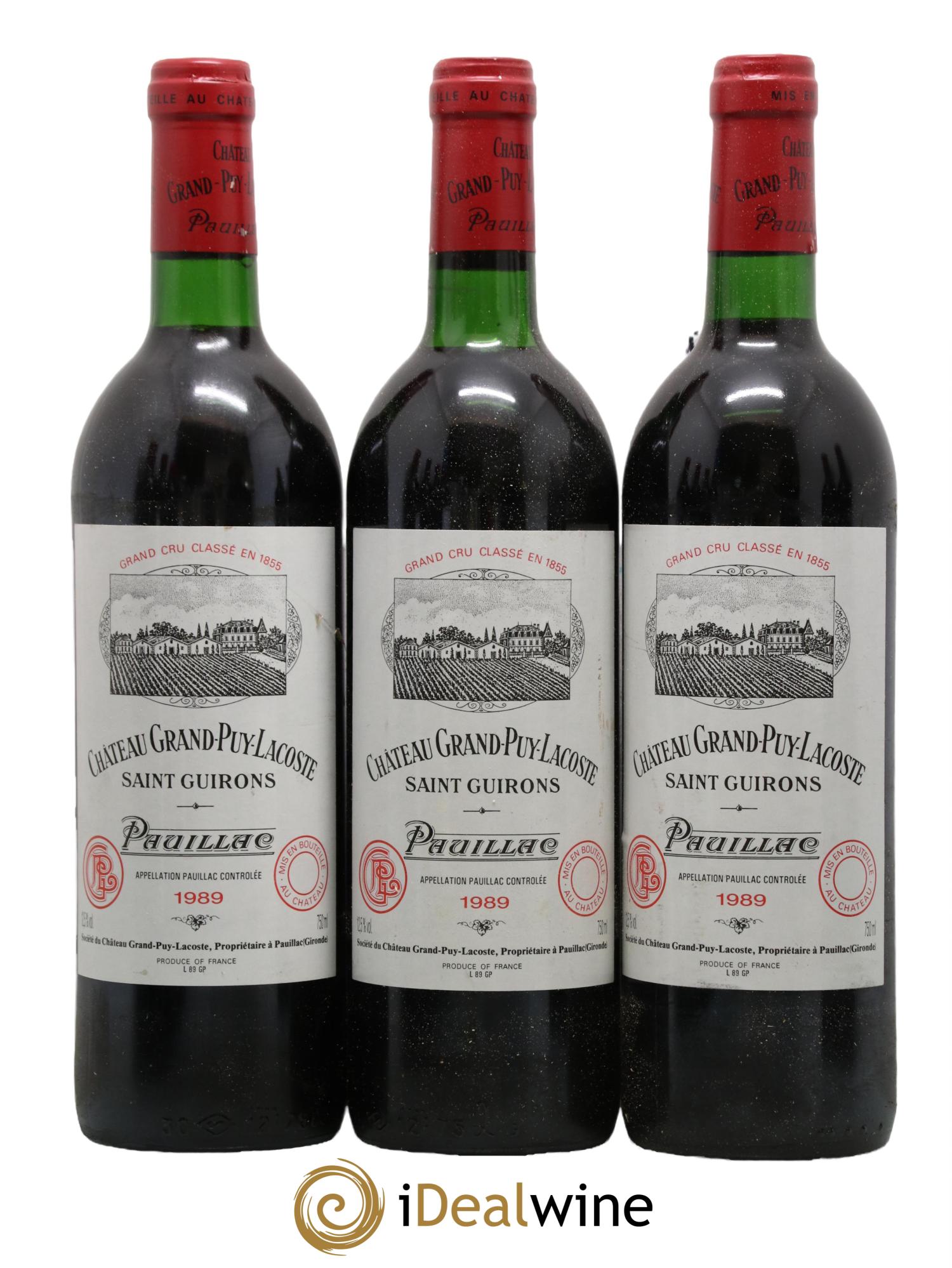 Château Grand Puy Lacoste 5ème Grand Cru Classé 1989 - Lot de 12 bouteilles - 2