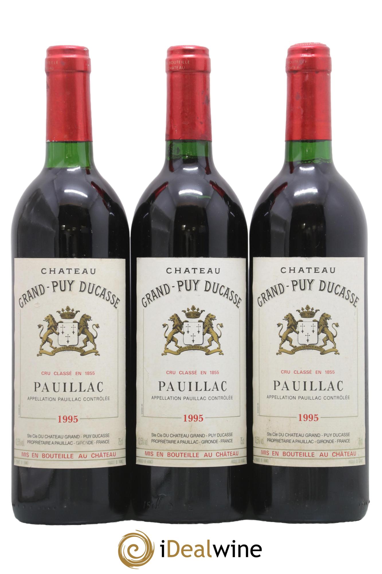 Château Grand Puy Ducasse 5ème Grand Cru Classé 1995 - Lot of 3 bottles - 0