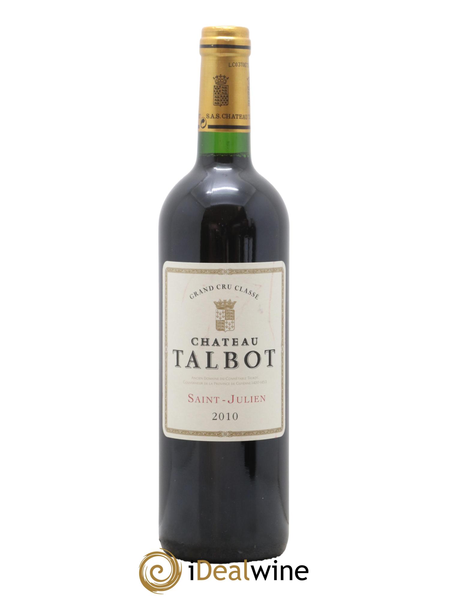 Château Talbot 4ème Grand Cru Classé 2010 - Lot de 1 bouteille - 0