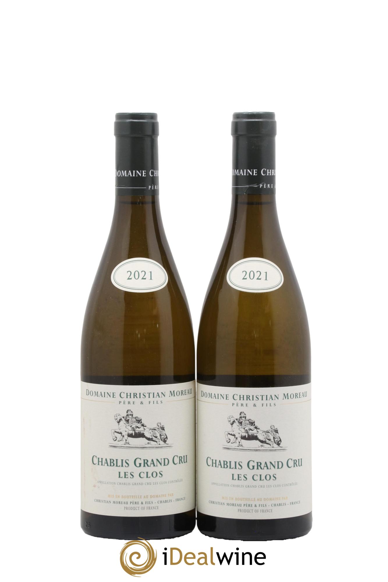 Chablis Grand Cru Les Clos Christian Moreau 2021 - Lot de 2 bouteilles - 0