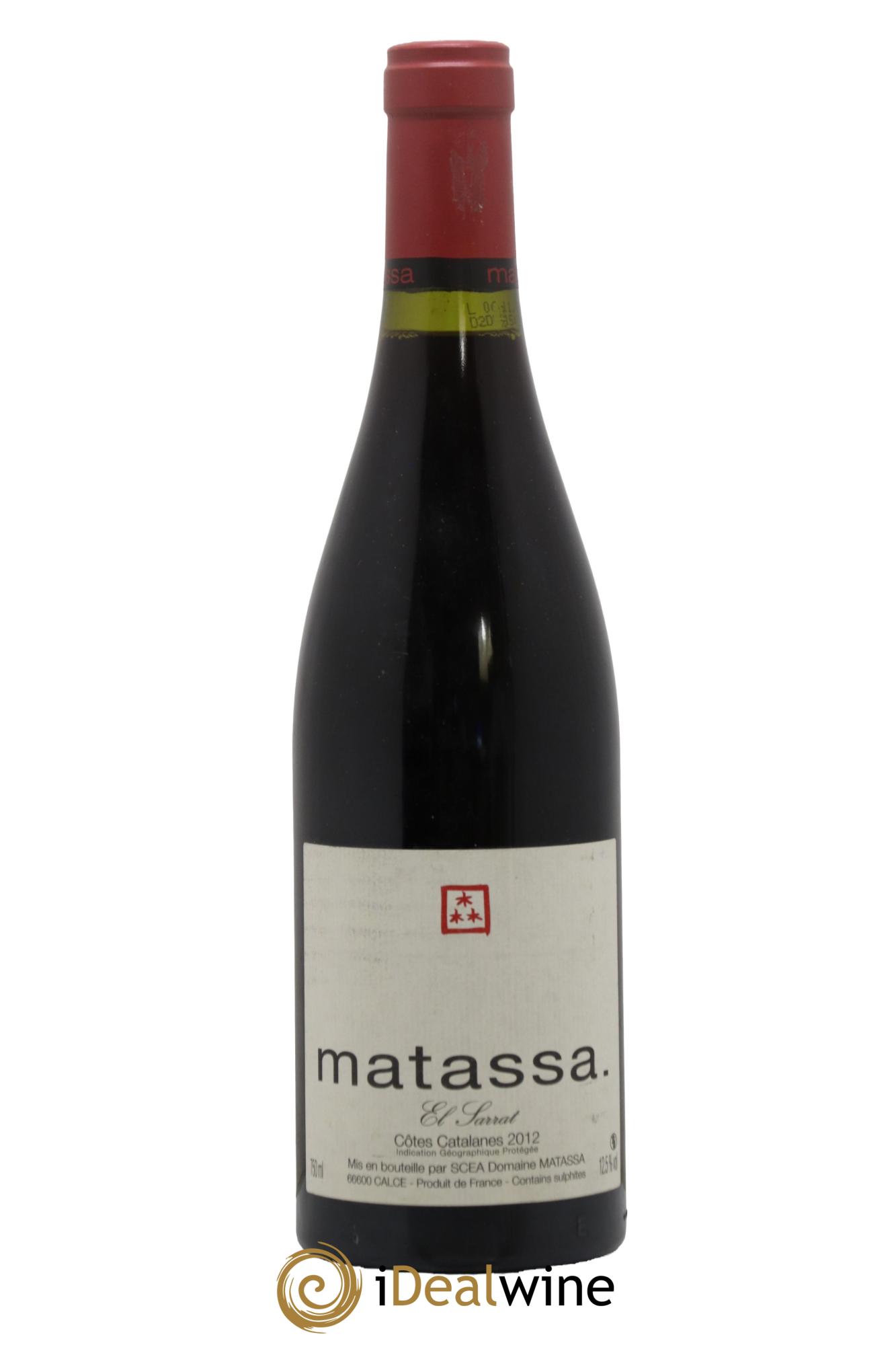 IGP Côtes Catalanes Matassa El Sarrat 2012 - Lotto di 1 bottiglia - 0