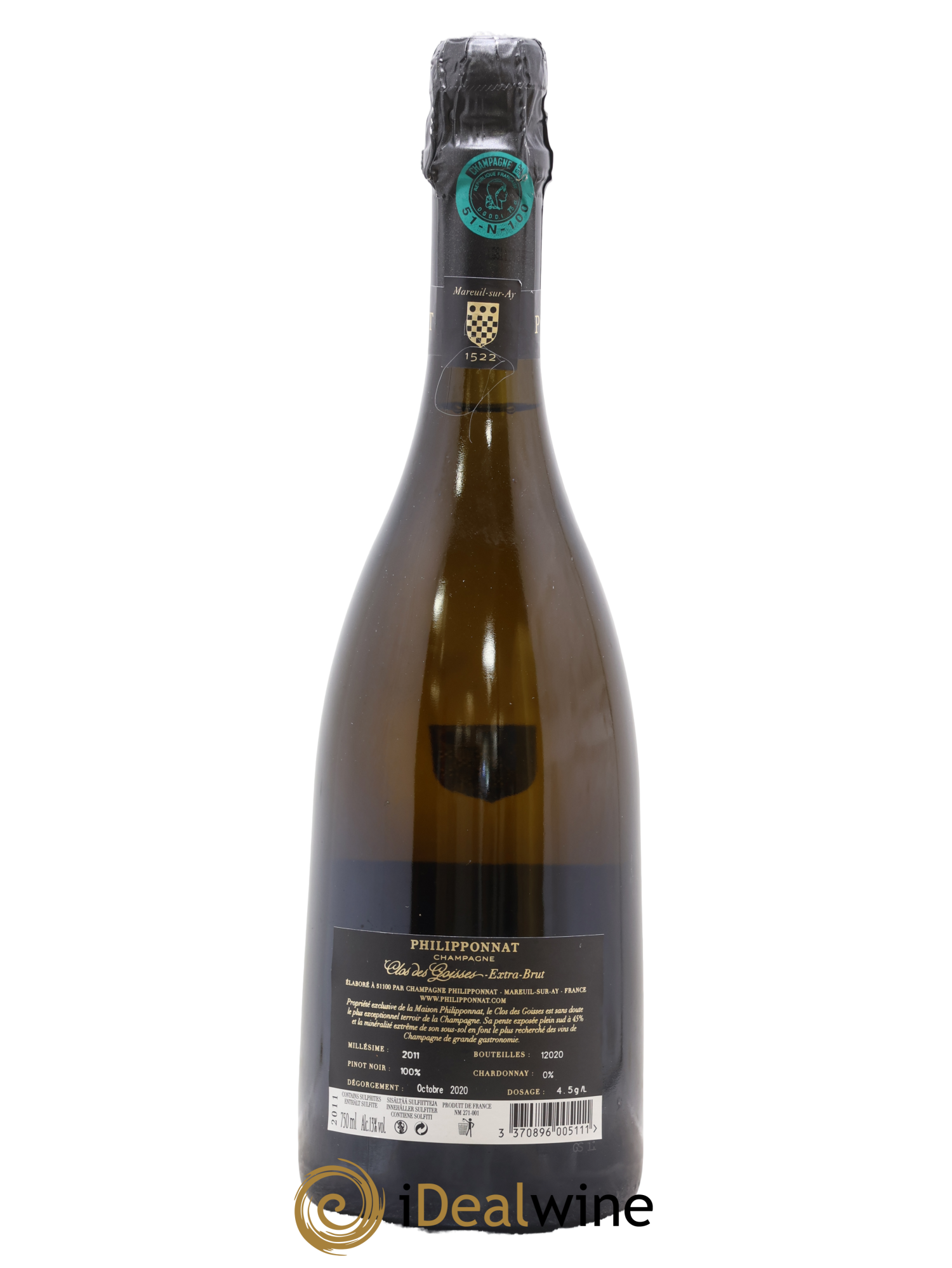 Clos des Goisses Philipponnat 2011 - Lot de 1 bouteille - 2