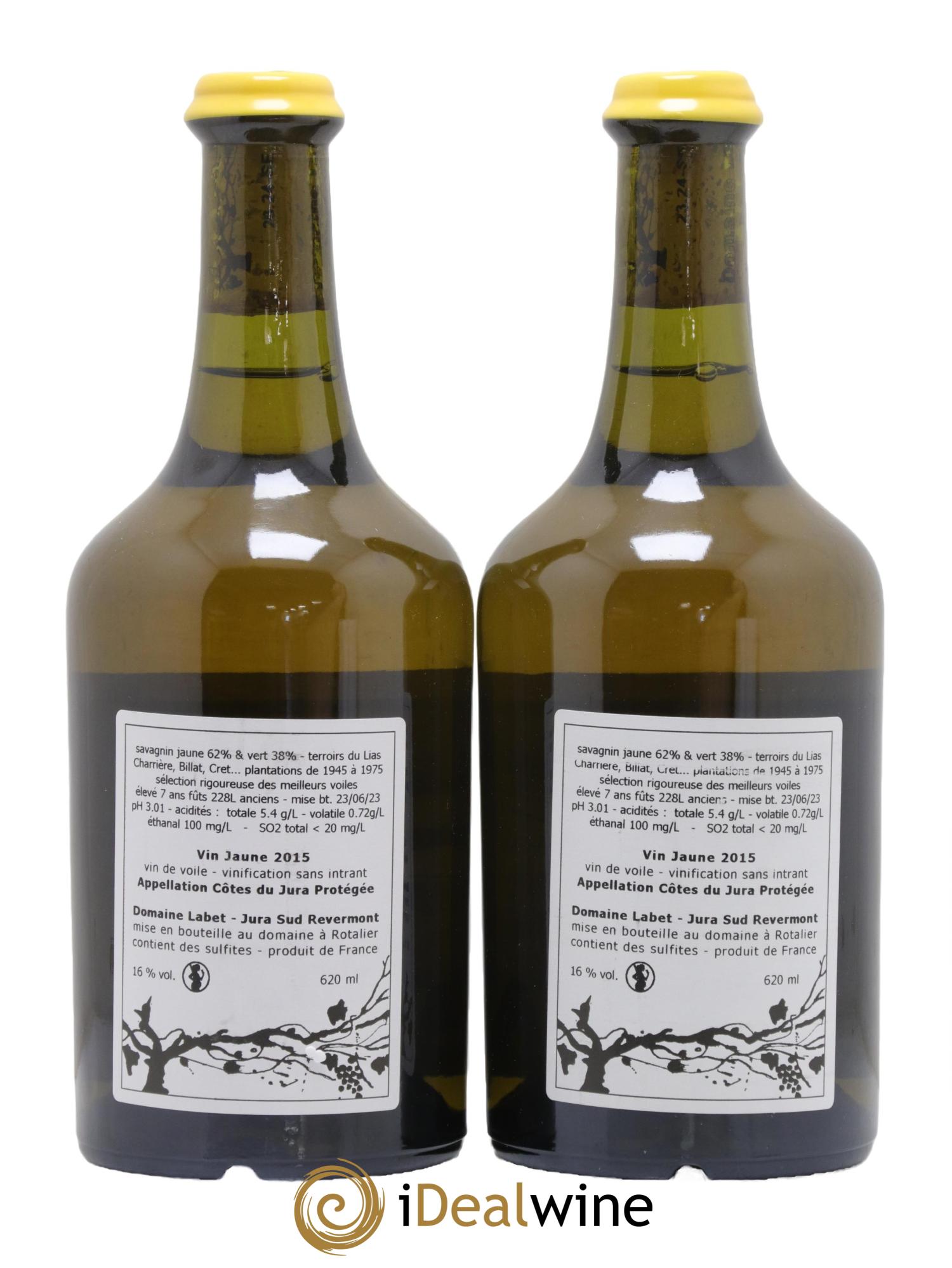 Côtes du Jura Vin Jaune Romain - Julien - Charline Labet 2015 - Lot de 2 clavelins - 1