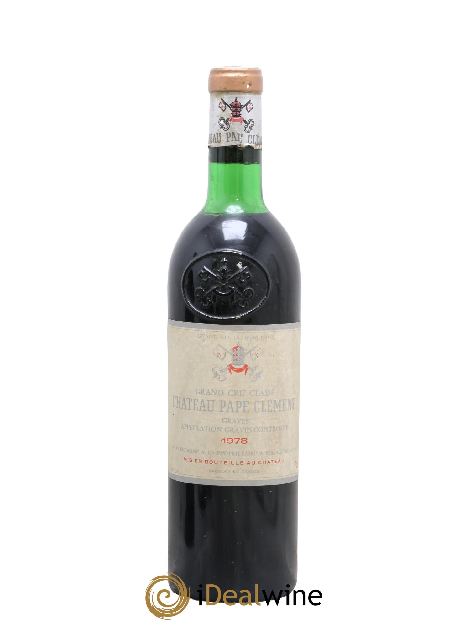 Château Pape Clément Cru Classé de Graves 1978 - Lot de 1 bouteille - 0