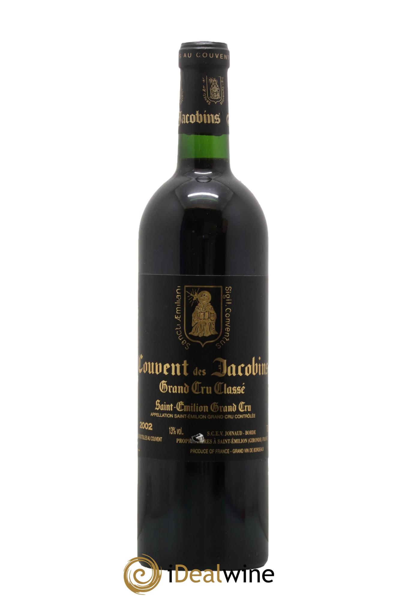 Château Couvent des Jacobins Grand Cru Classé 2002 - Lotto di 1 bottiglia - 0
