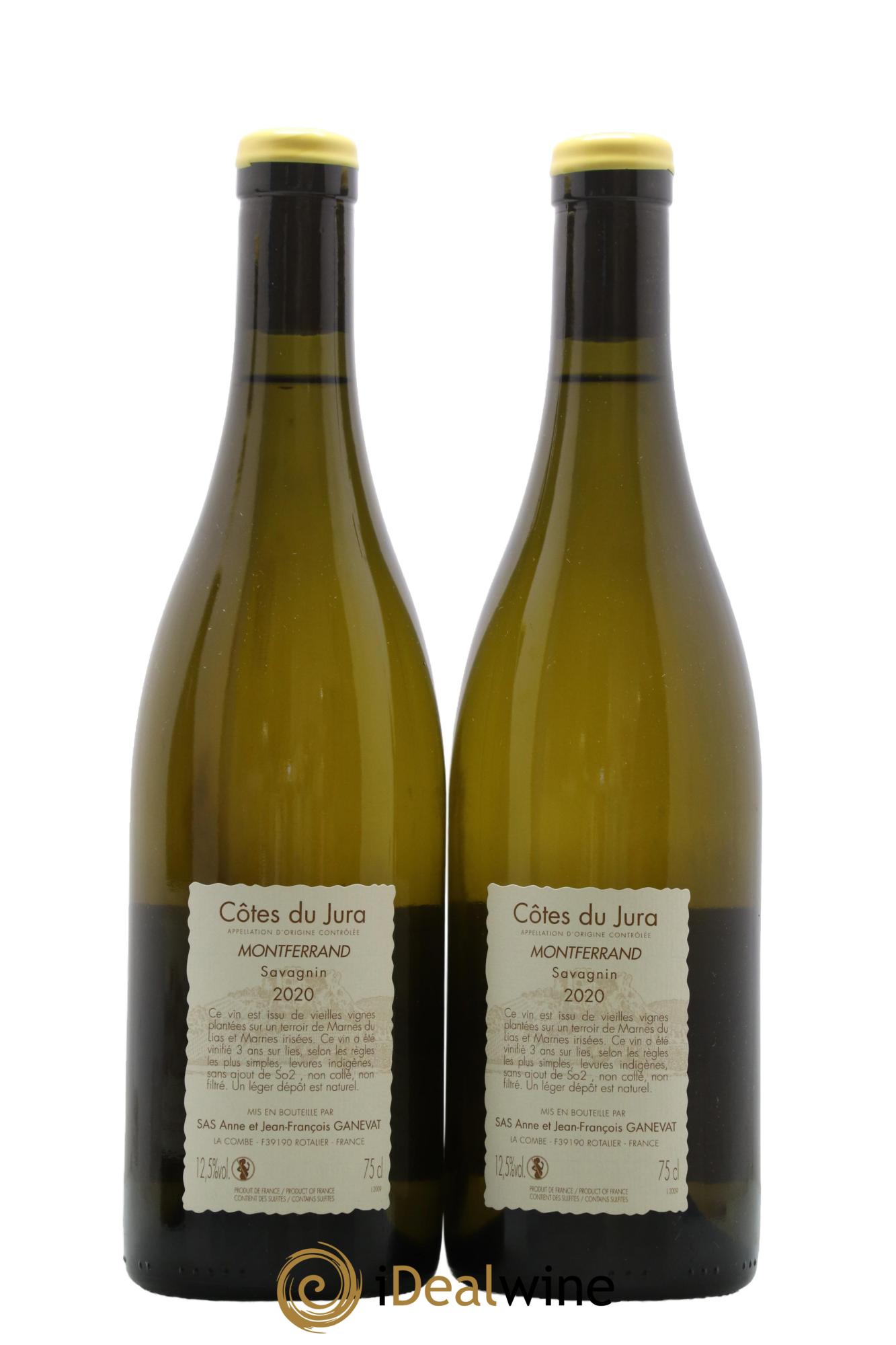 Côtes du Jura Montferrand savagnin Anne et Jean François Ganevat 2020 - Lot de 2 bouteilles - 1