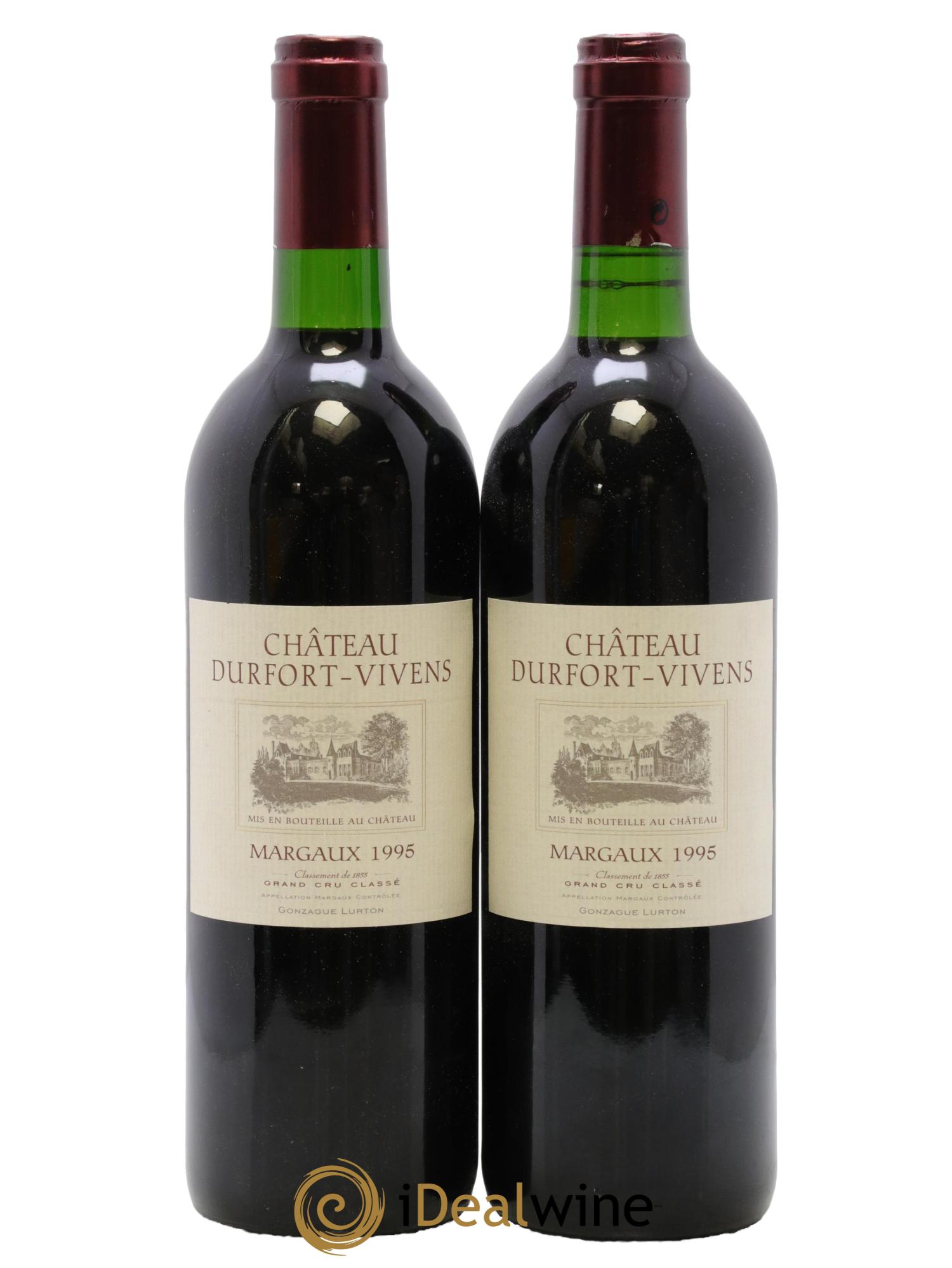 Château Durfort Vivens 2ème Grand Cru Classé 1995 - Posten von 2 Flaschen - 0