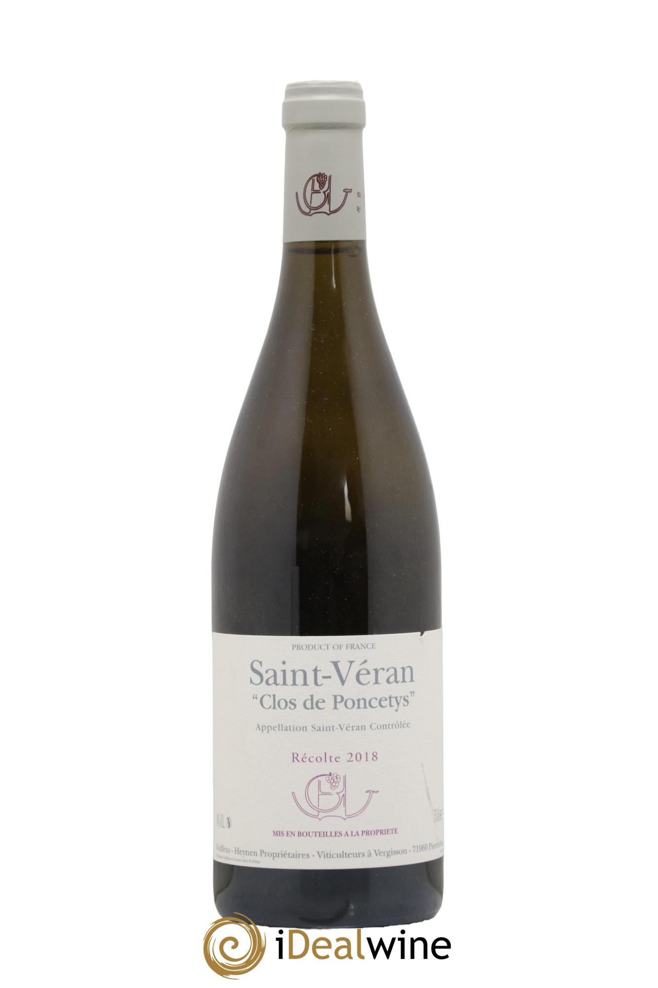 Saint-Véran Clos de Poncetys Guffens-Heynen 2018 - Lot de 1 bouteille - 0