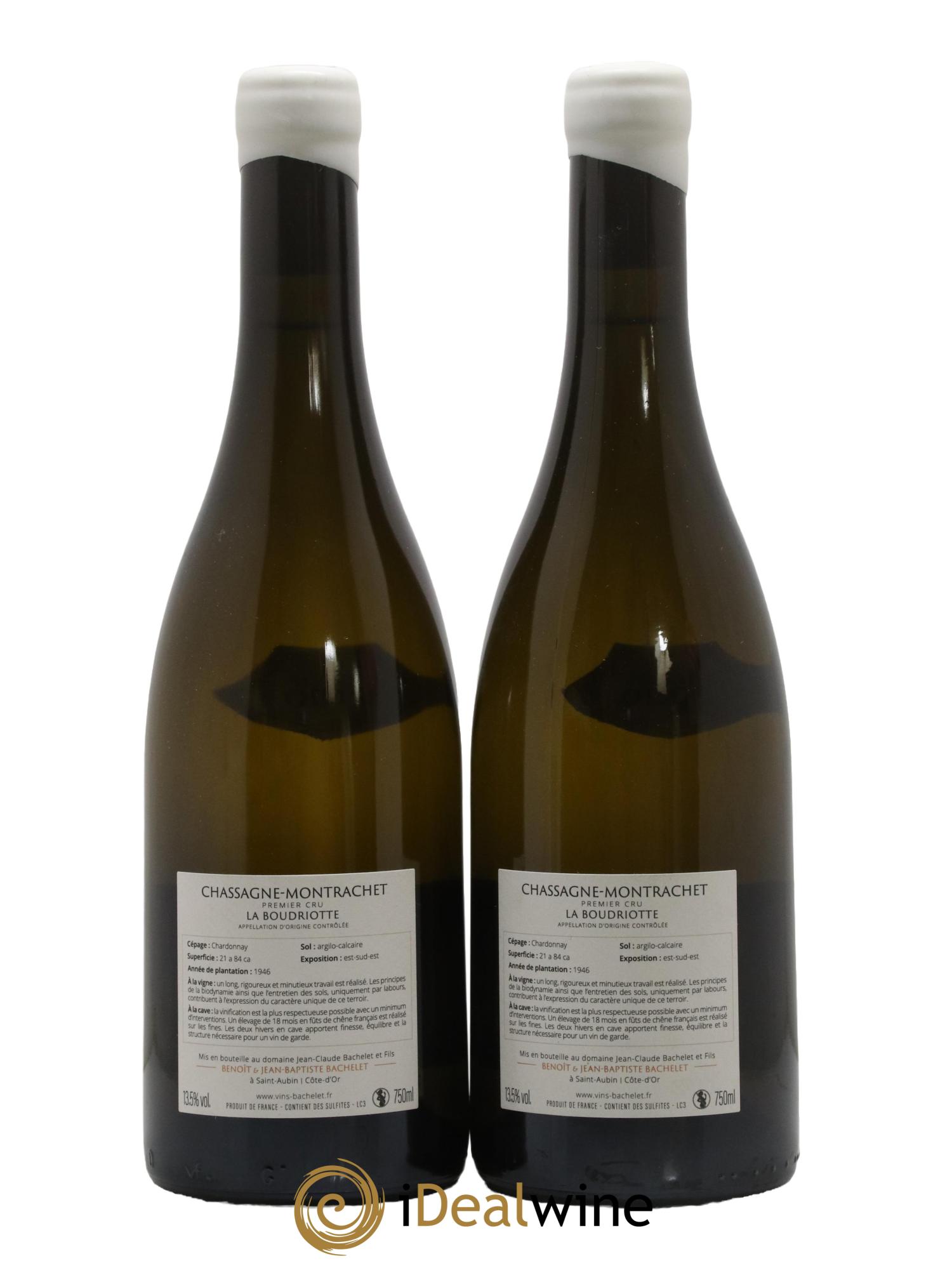 Chassagne-Montrachet 1er Cru La Boudriotte Jean-Claude Bachelet (Domaine) 2020 - Lot de 2 bouteilles - 1