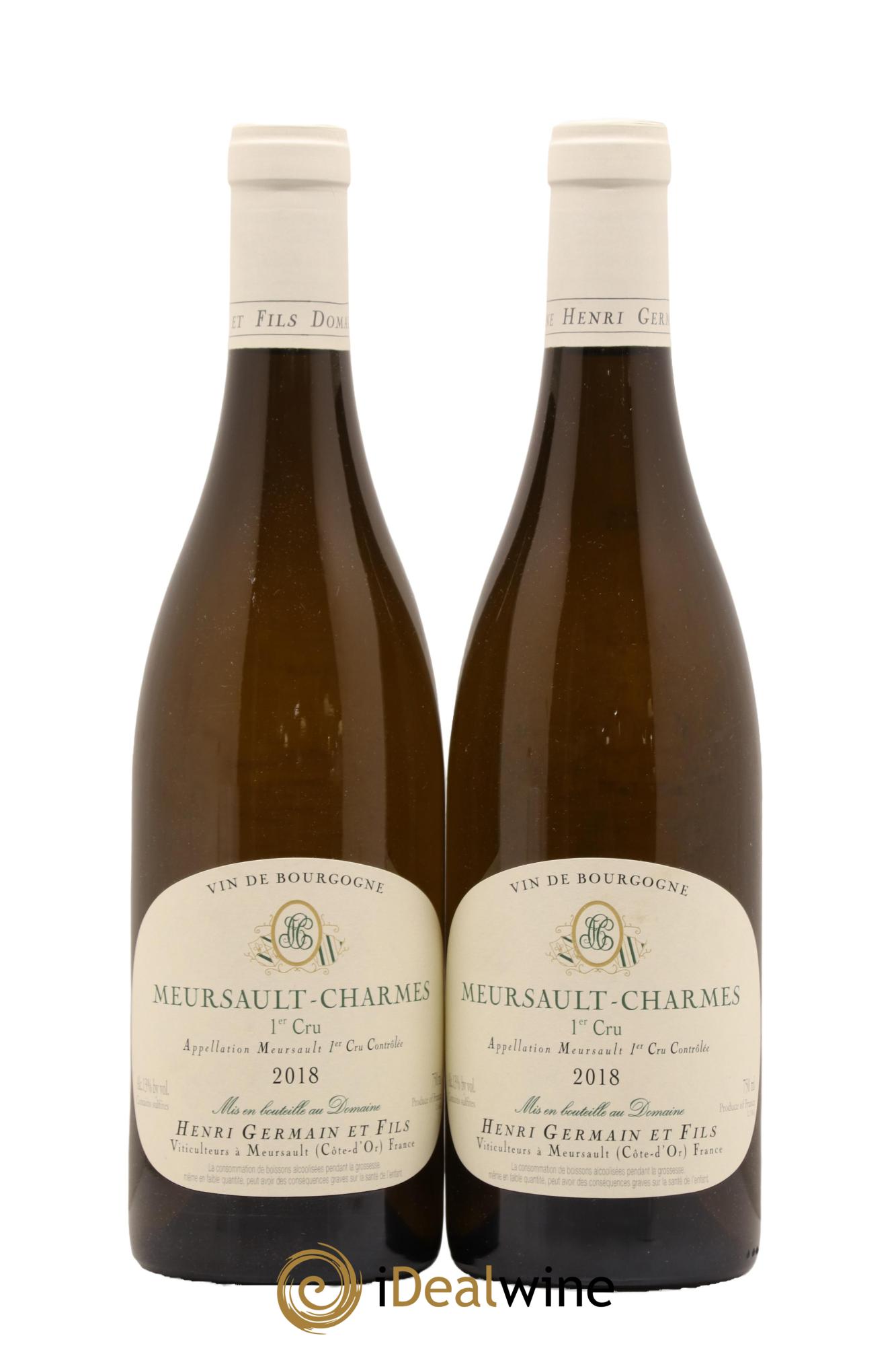 Meursault 1er Cru Charmes Henri Germain 2018 - Lot de 2 bouteilles - 0