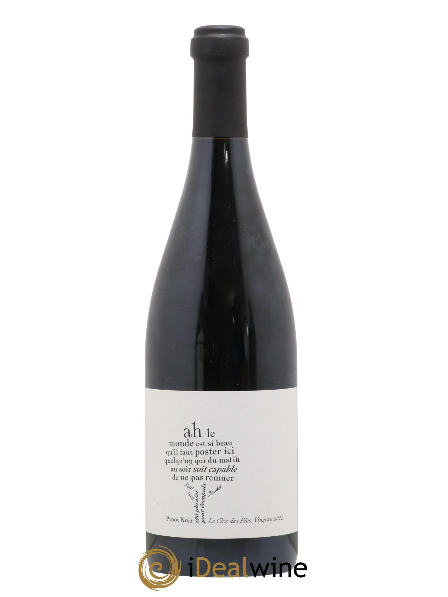 Côtes Catalanes Clos des Fées 100 Phrases pour éventails Hervé Bizeul 2022 - Lot de 1 bouteille - 0