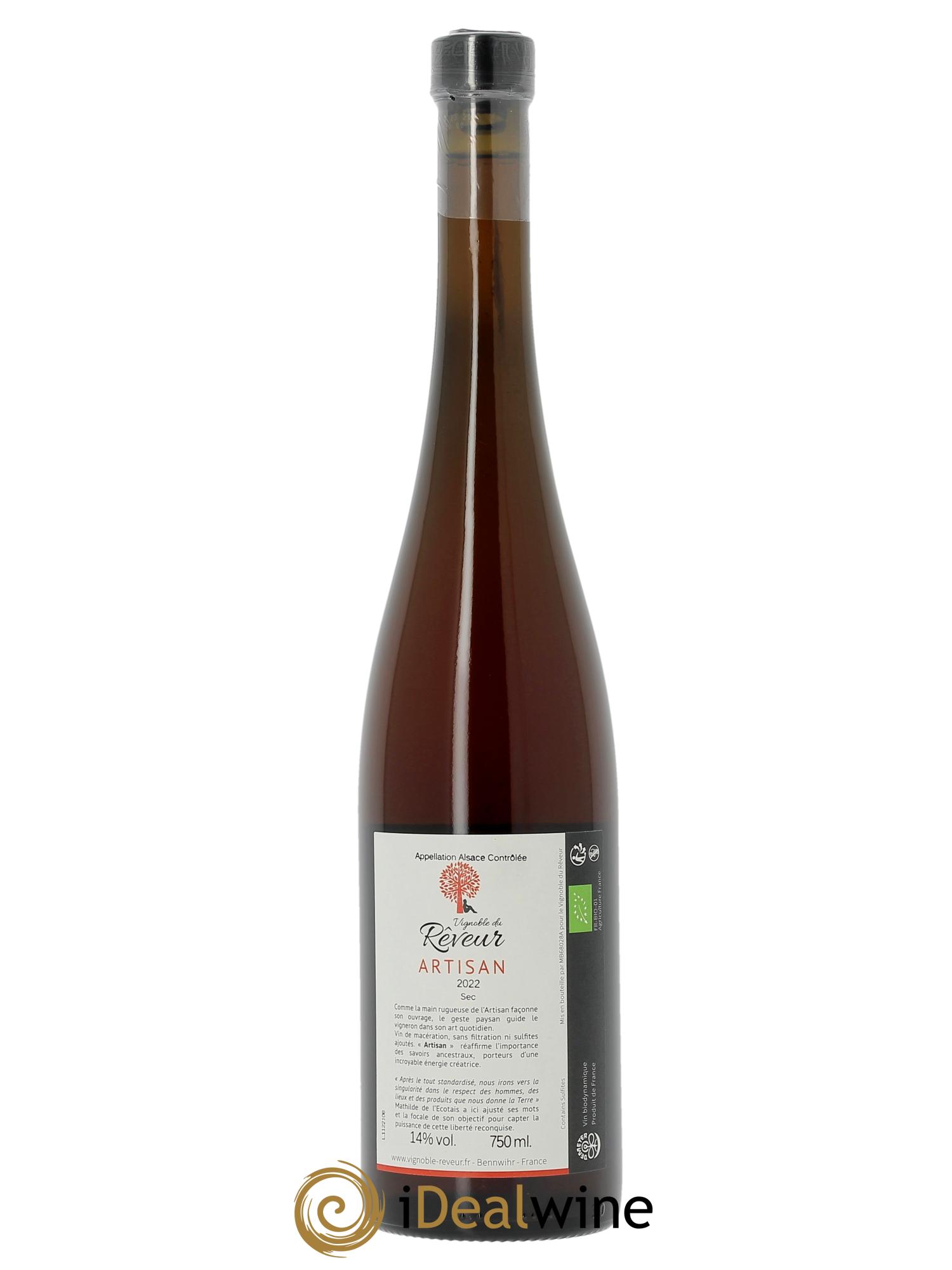 Alsace Artisan Vignoble du Rêveur  2022 - Lot de 1 bouteille - 1
