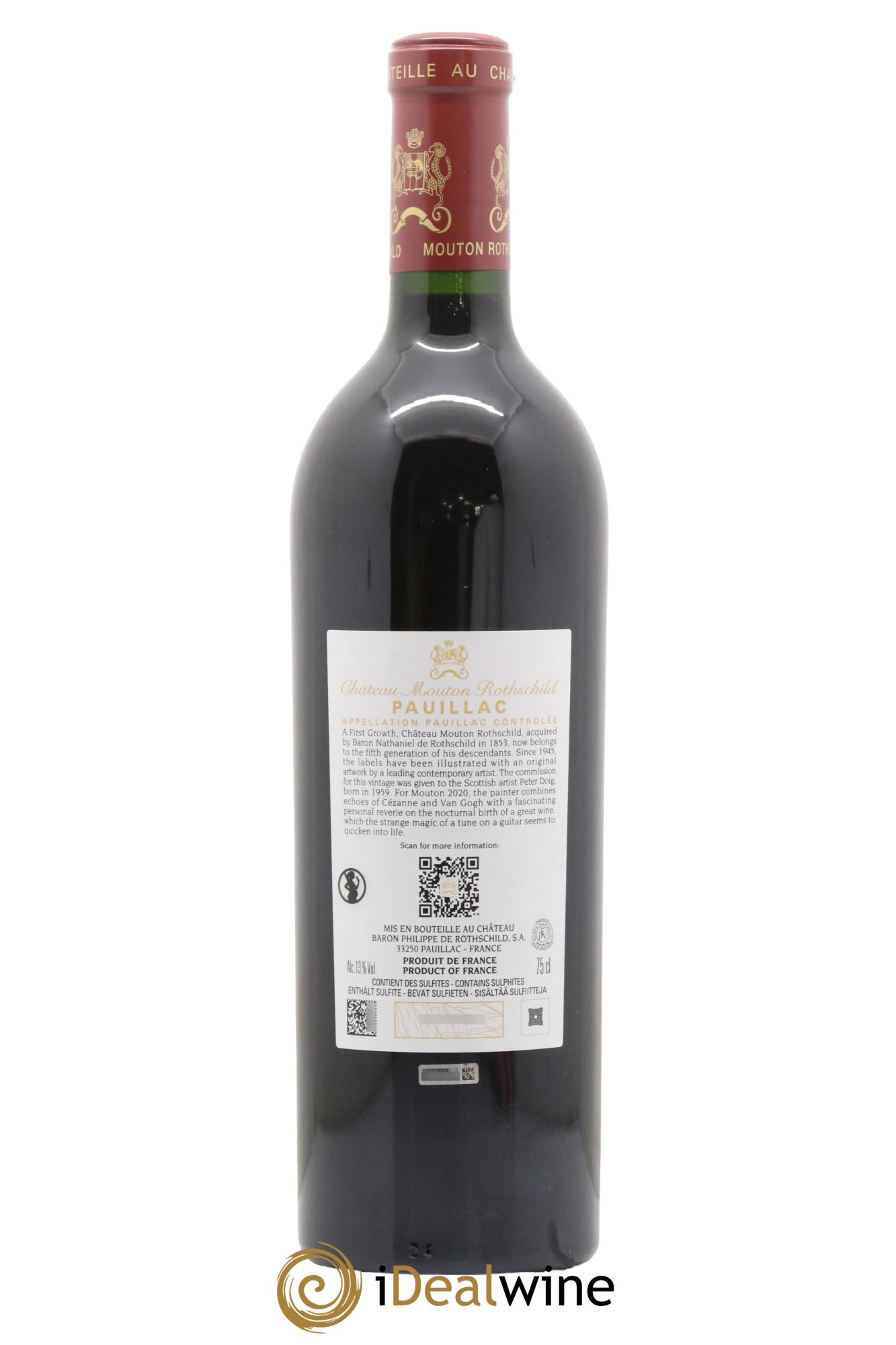 Château Mouton Rothschild 1er Grand Cru Classé 2020 - Lot de 1 bouteille - 1