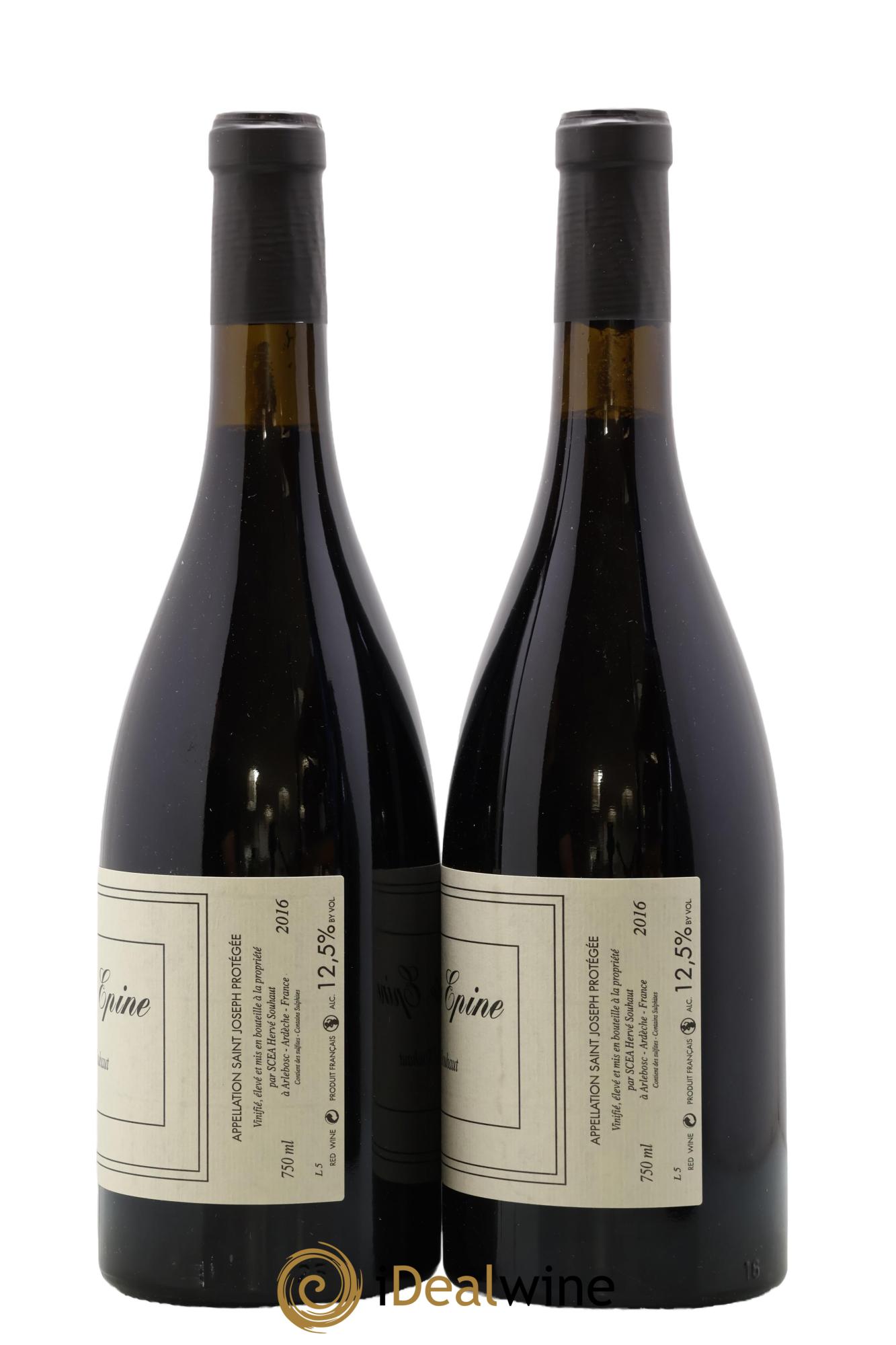 Saint-Joseph Sainte Epine Hervé Souhaut - Domaine Romaneaux-Destezet 2016 - Lot of 2 bottles - 1