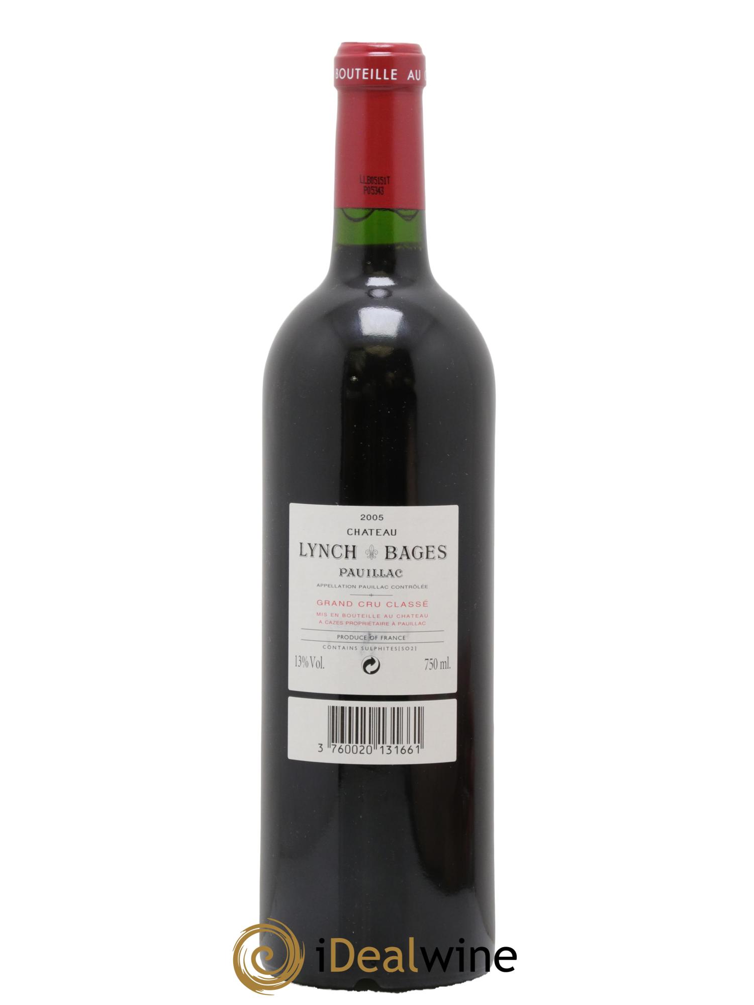 Château Lynch Bages 5ème Grand Cru Classé 2005 - Posten von 1 Flasche - 1