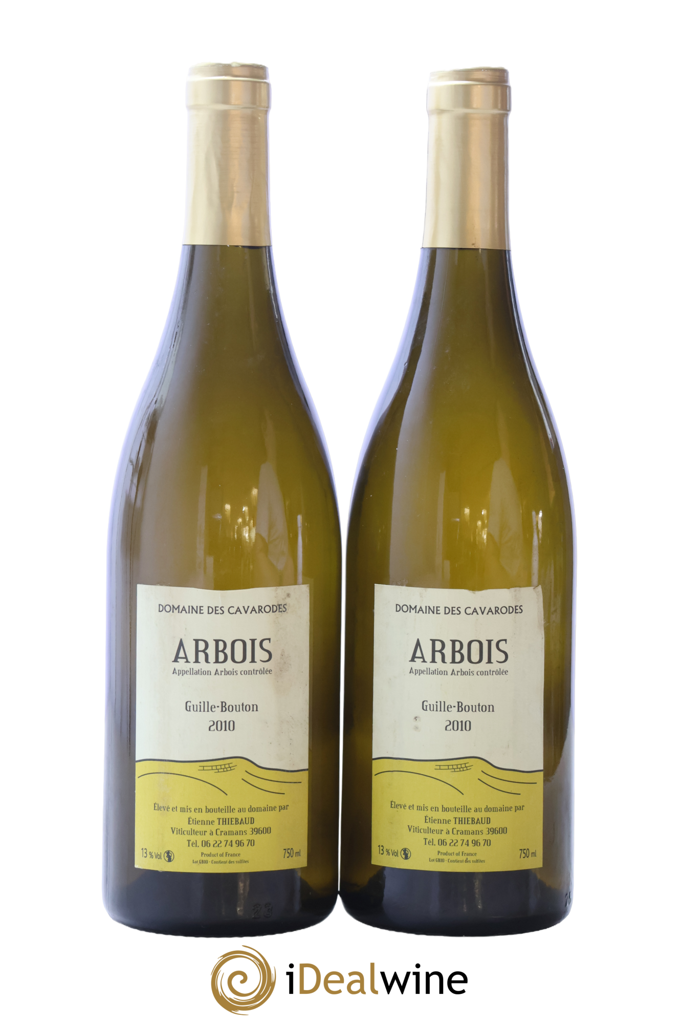 Arbois Guille-Bouton Cavarodes (Domaine des) - Etienne Thiébaud 2010 - Lot of 2 bottles - 0