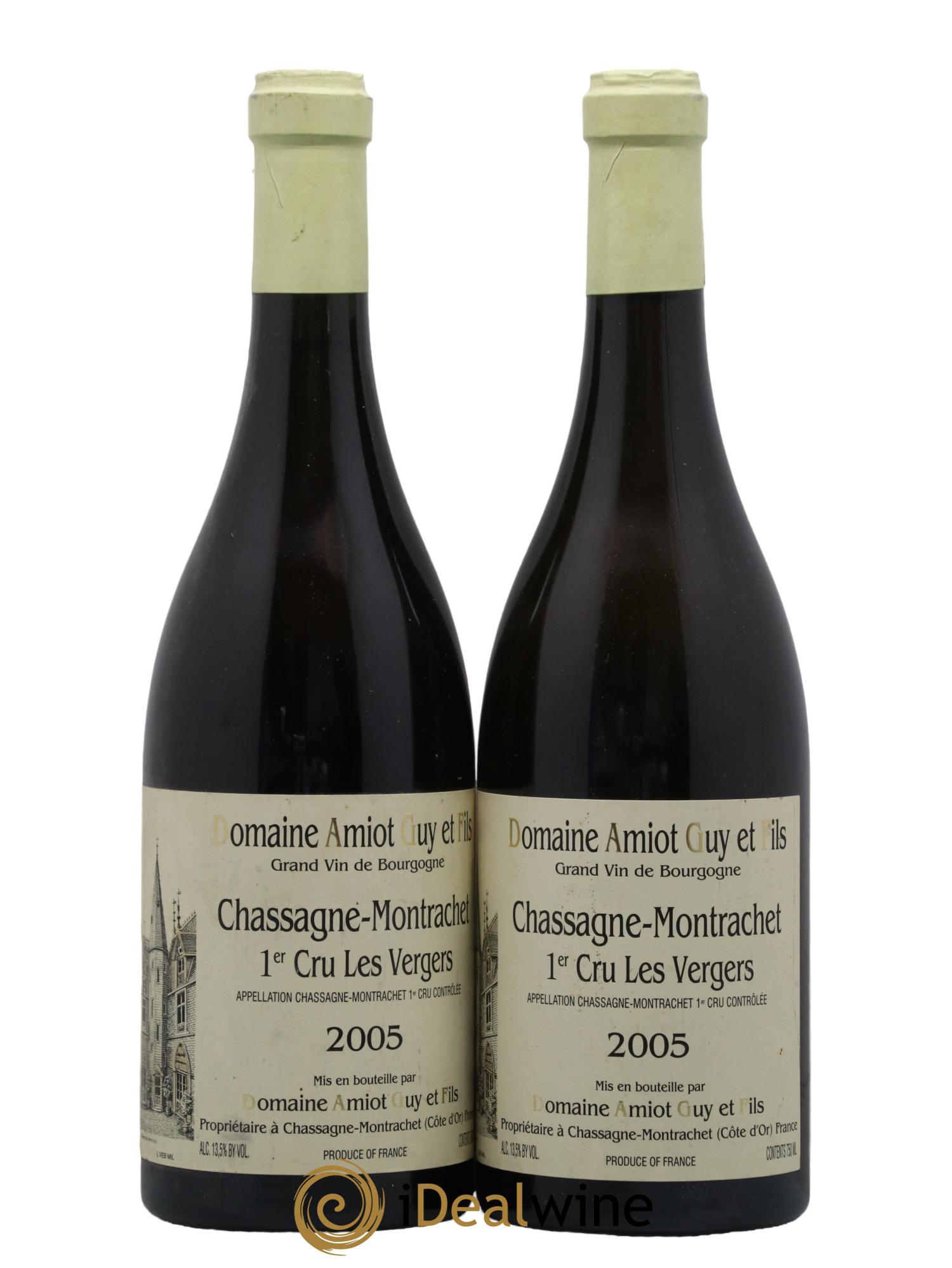 Chassagne-Montrachet 1er Cru Les Vergers Guy Amiot & Fils 2005 - Lot de 2 bouteilles - 0