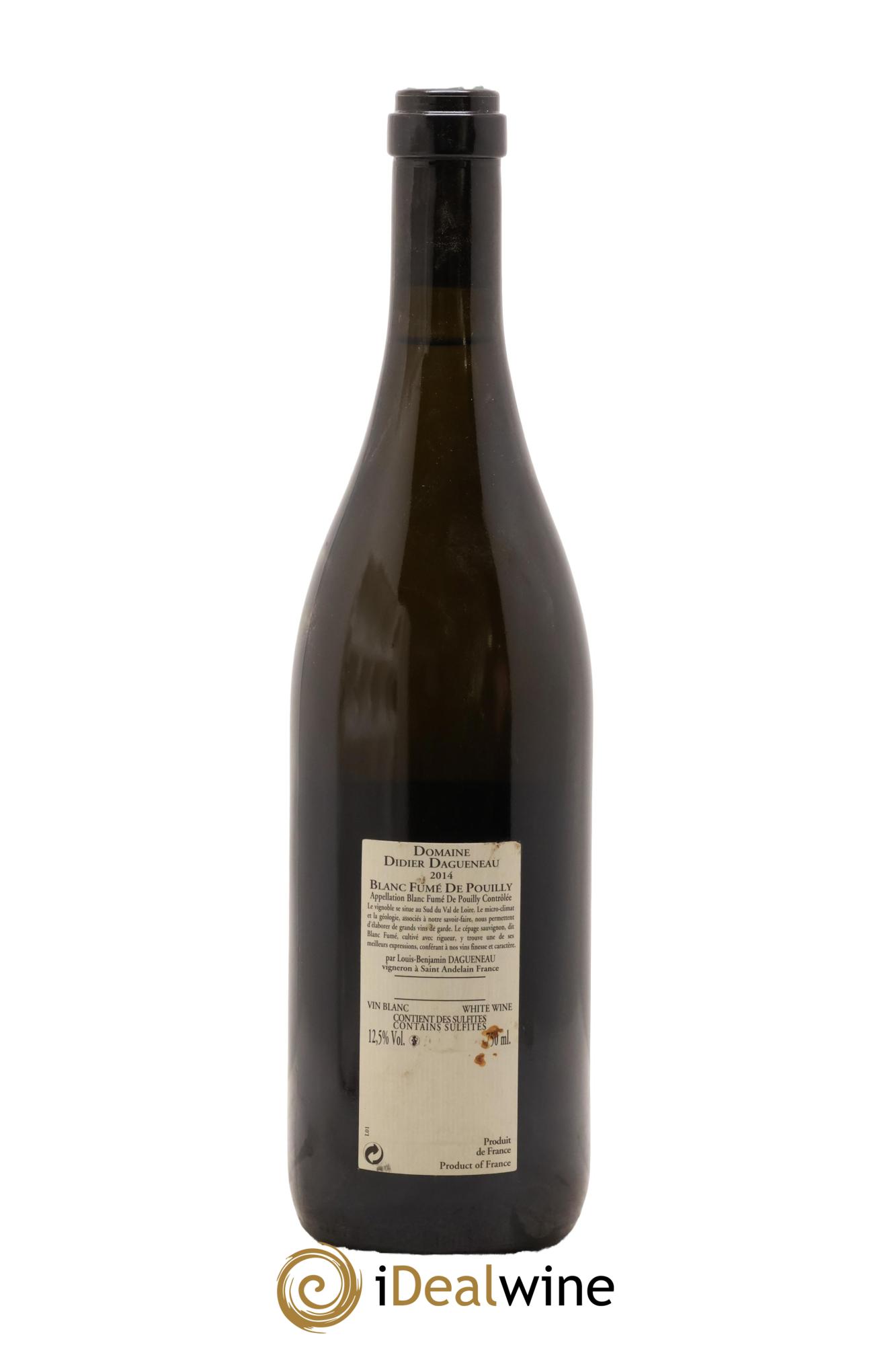 Pouilly-Fumé Blanc Fumé de Pouilly Dagueneau (Domaine Didier - Louis-Benjamin) 2014 - Lot de 1 bouteille - 1