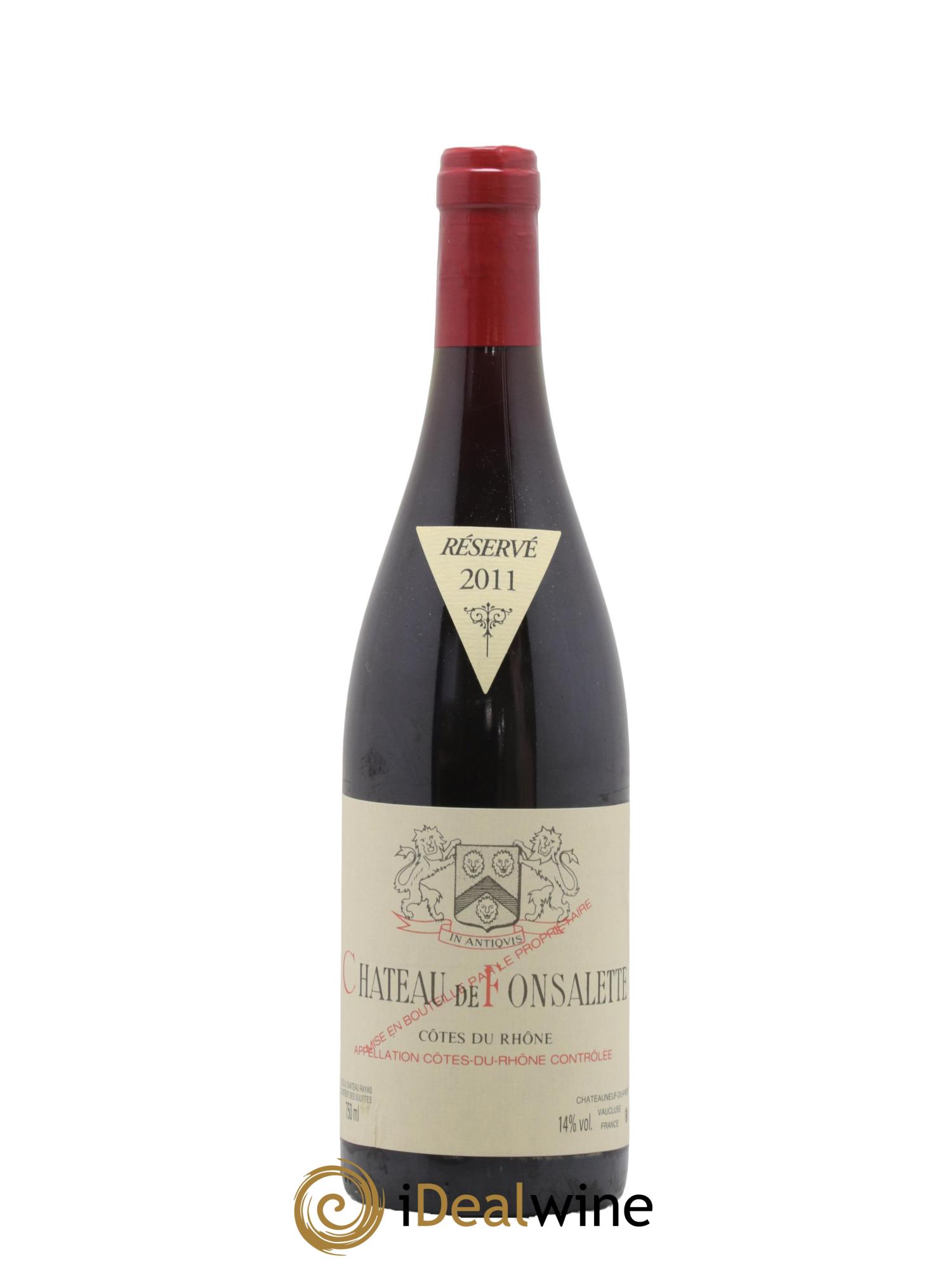 Côtes-du-Rhône Château de Fonsalette Emmanuel Reynaud 2011 - Lot de 1 bouteille - 0