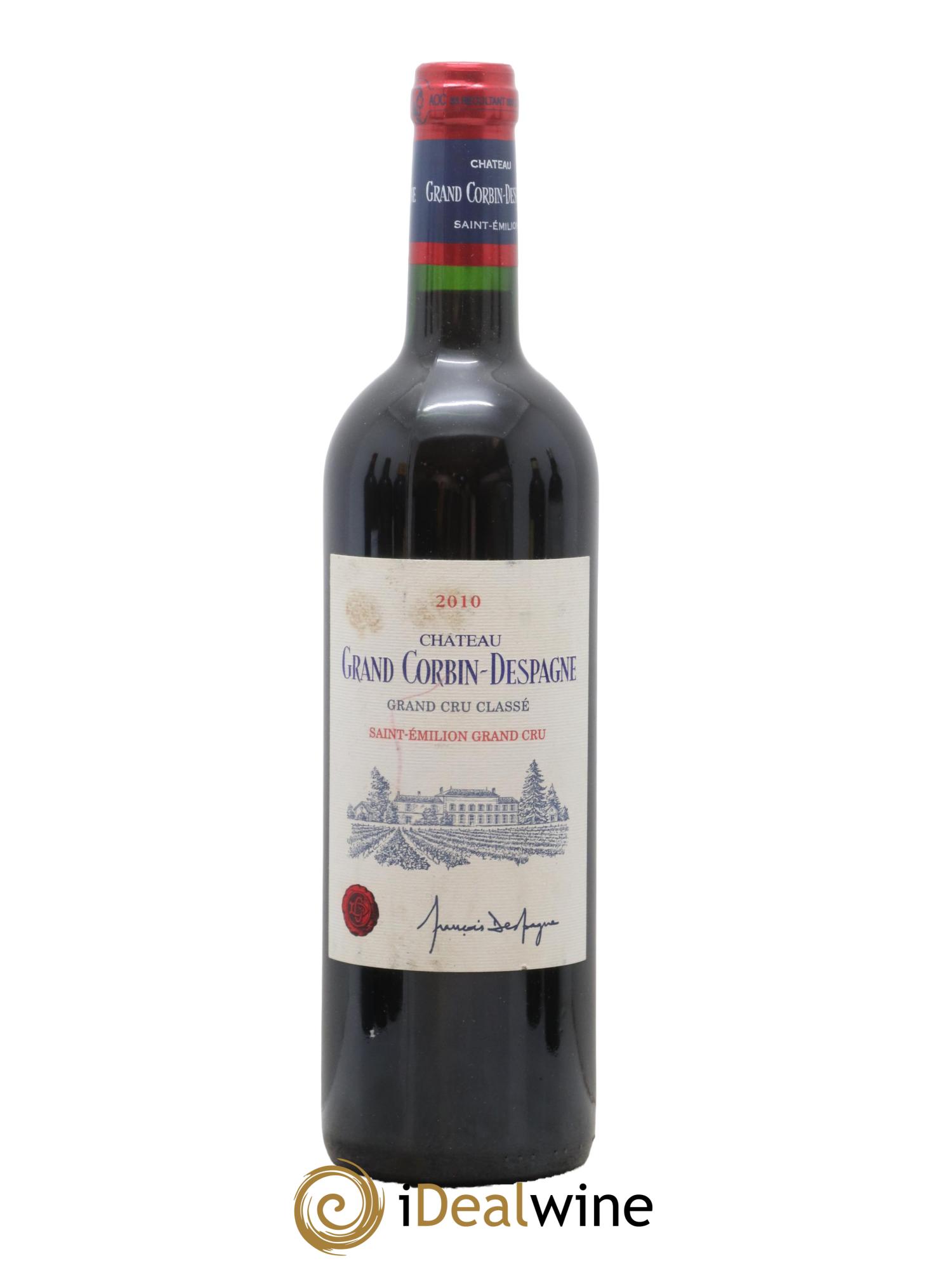 Château Grand Corbin Despagne Grand Cru Classé 2010 - Lot de 1 bouteille - 0