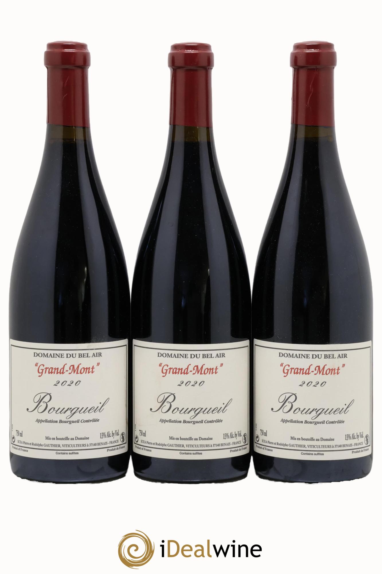 Bourgueil Grand Mont Domaine du Bel Air 2020 - Lotto di 3 bottiglie - 0