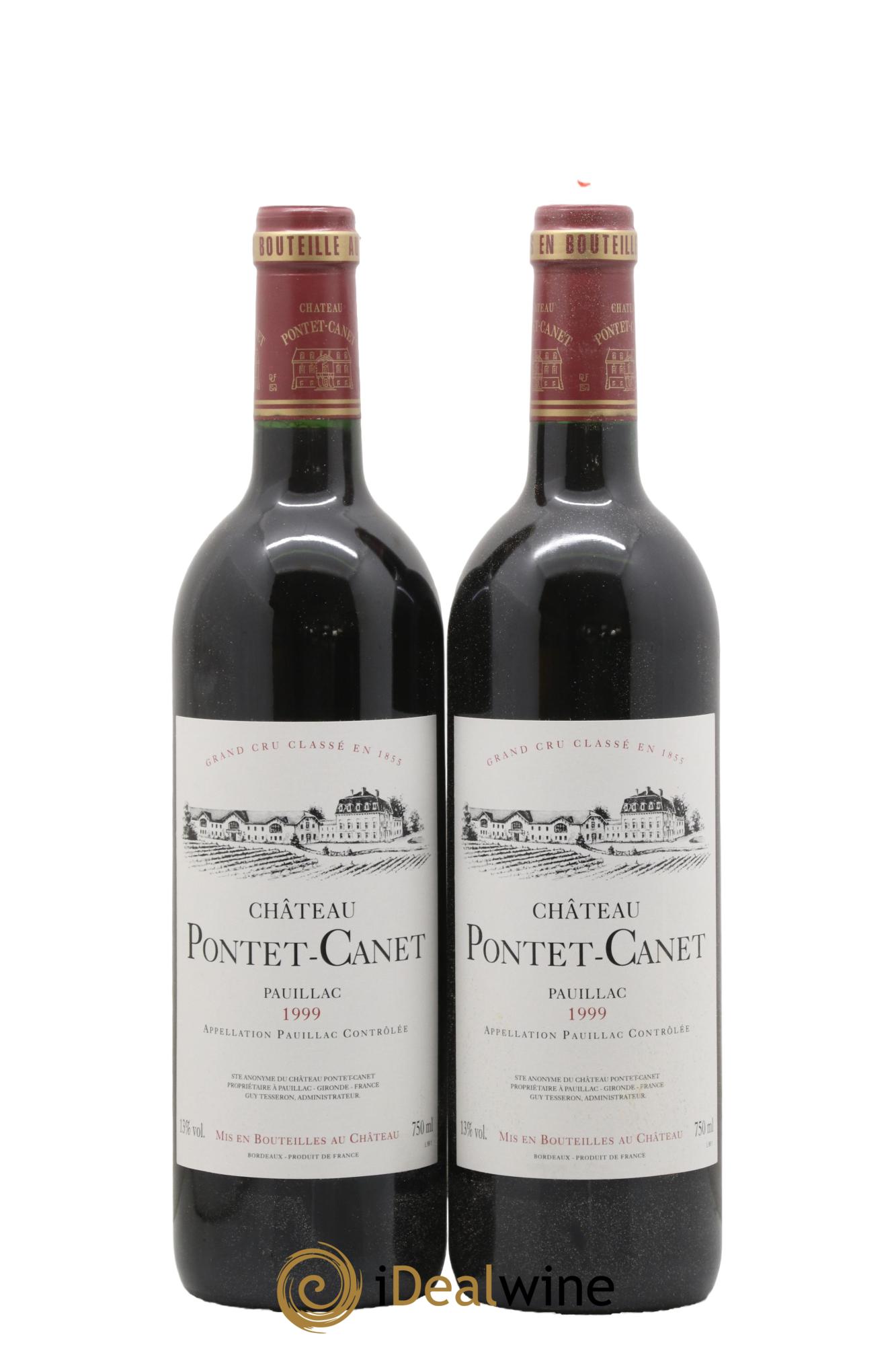 Château Pontet Canet 5ème Grand Cru Classé 1999 - Posten von 2 Flaschen - 0