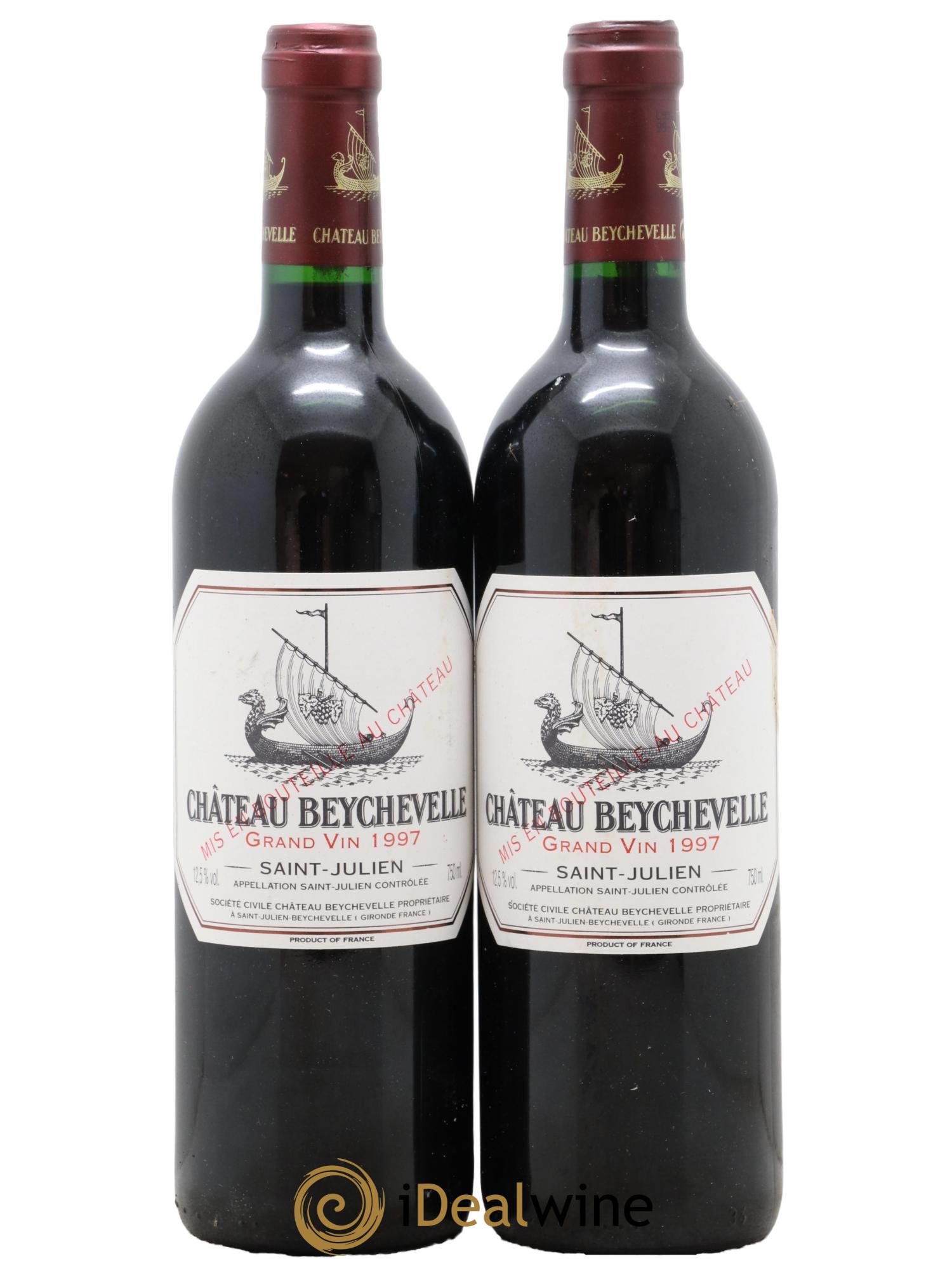 Château Beychevelle 4ème Grand Cru Classé 1997 - Lot de 2 bouteilles - 0