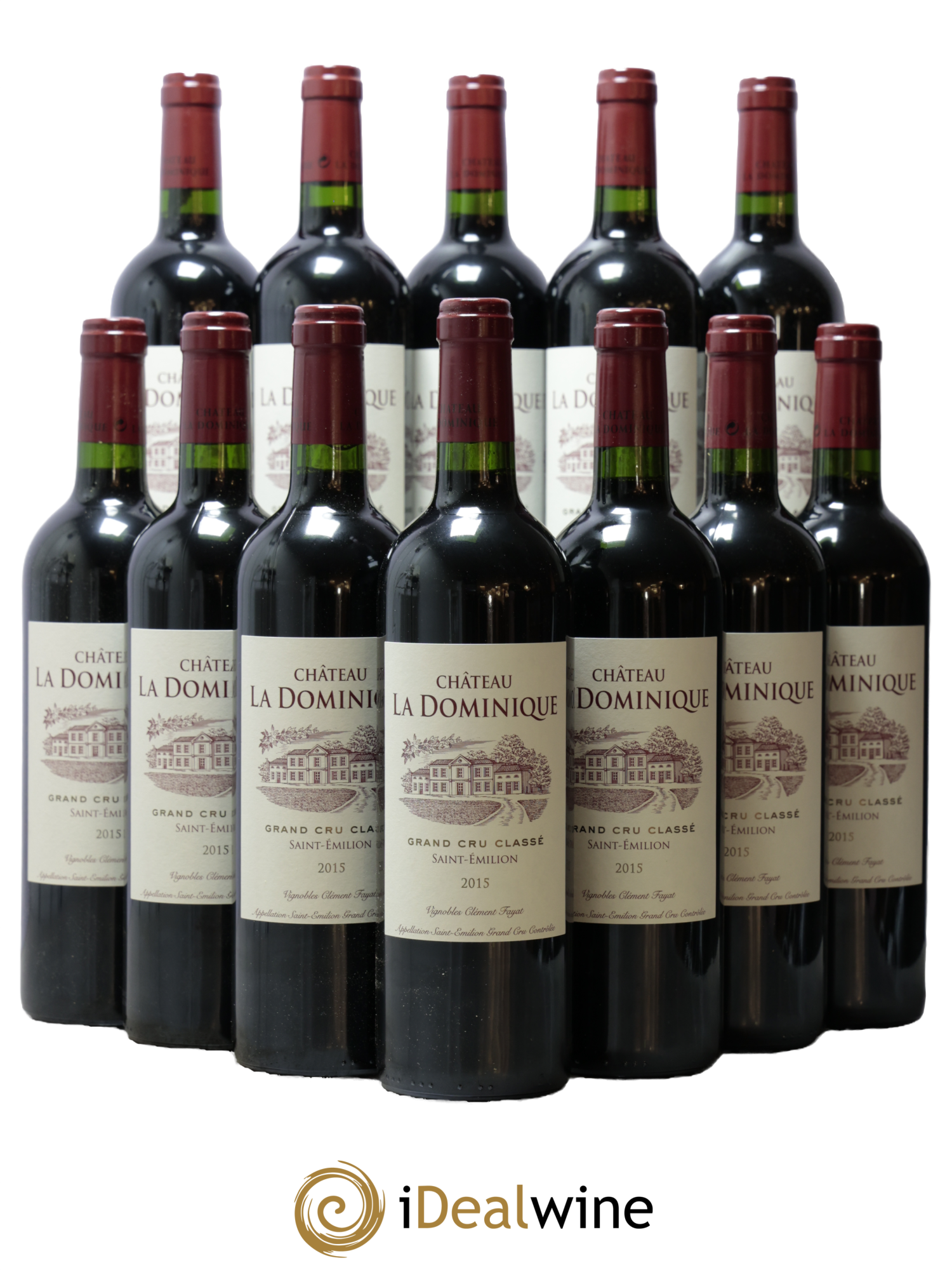 Château la Dominique Grand Cru Classé 2015 - Posten von 12 Flaschen - 0
