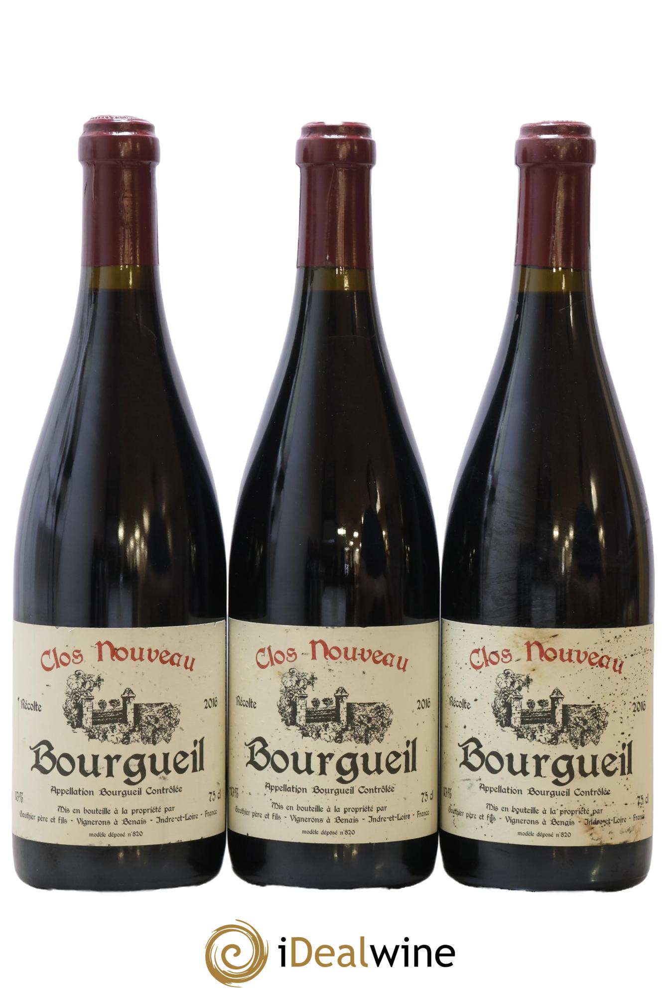 Bourgueil Clos Nouveau Domaine du Bel Air 2016 - Posten von 3 Flaschen - 0