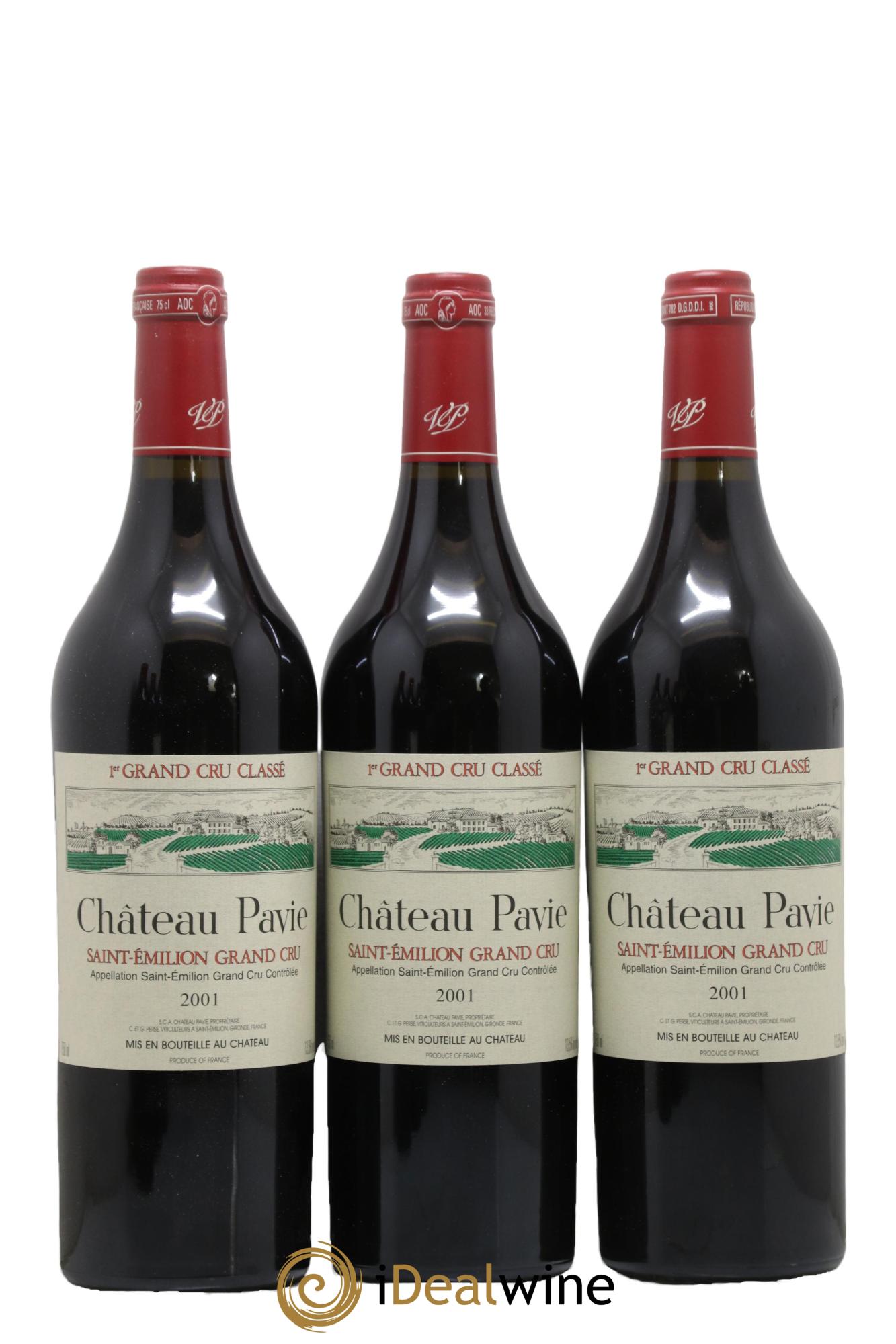 Château Pavie 1er Grand Cru Classé A 2001 - Lot de 6 bouteilles - 1