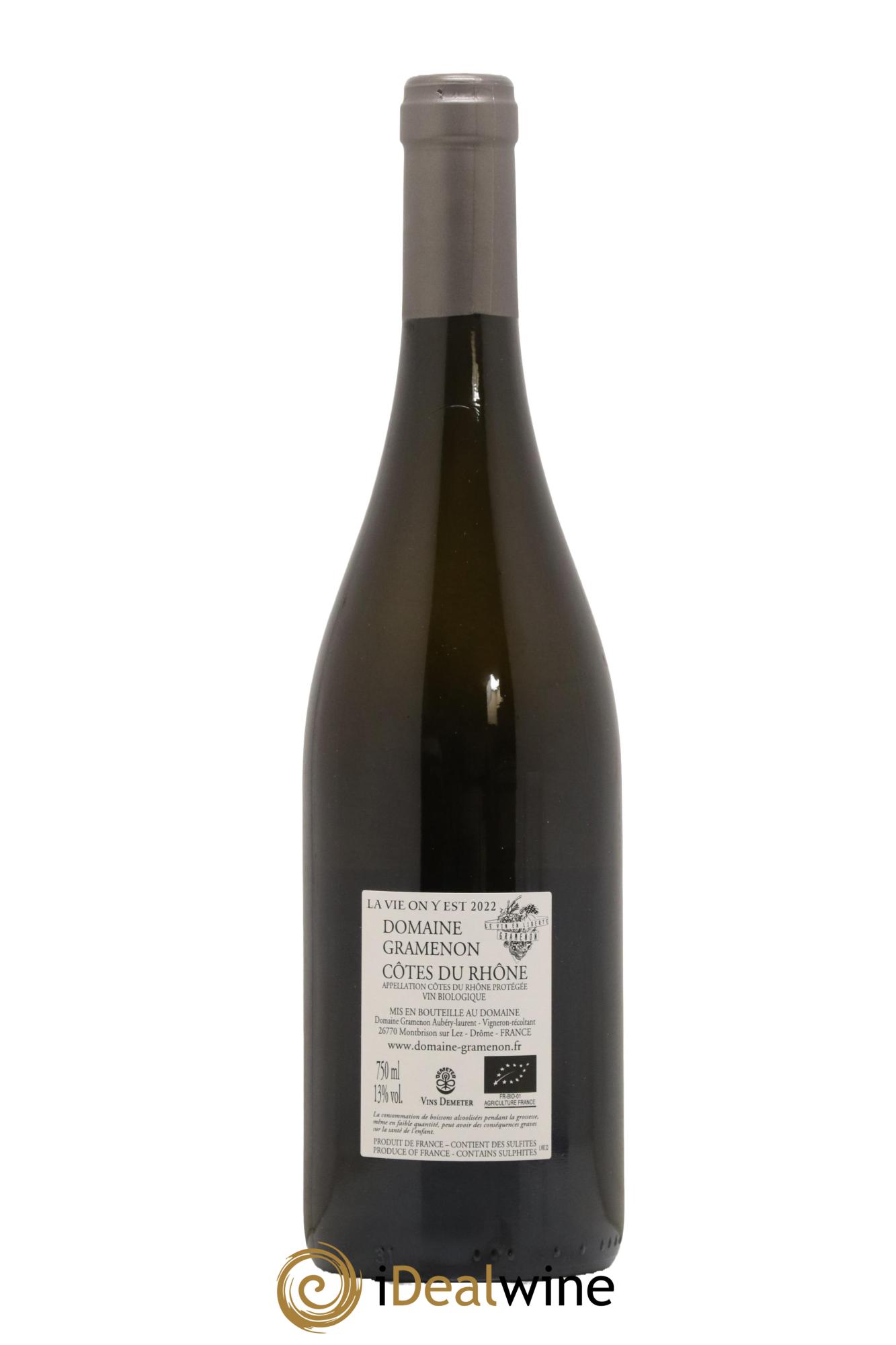 Côtes-du-Rhône La Vie on y est Gramenon (Domaine) 2022 - Lot de 1 bouteille - 1