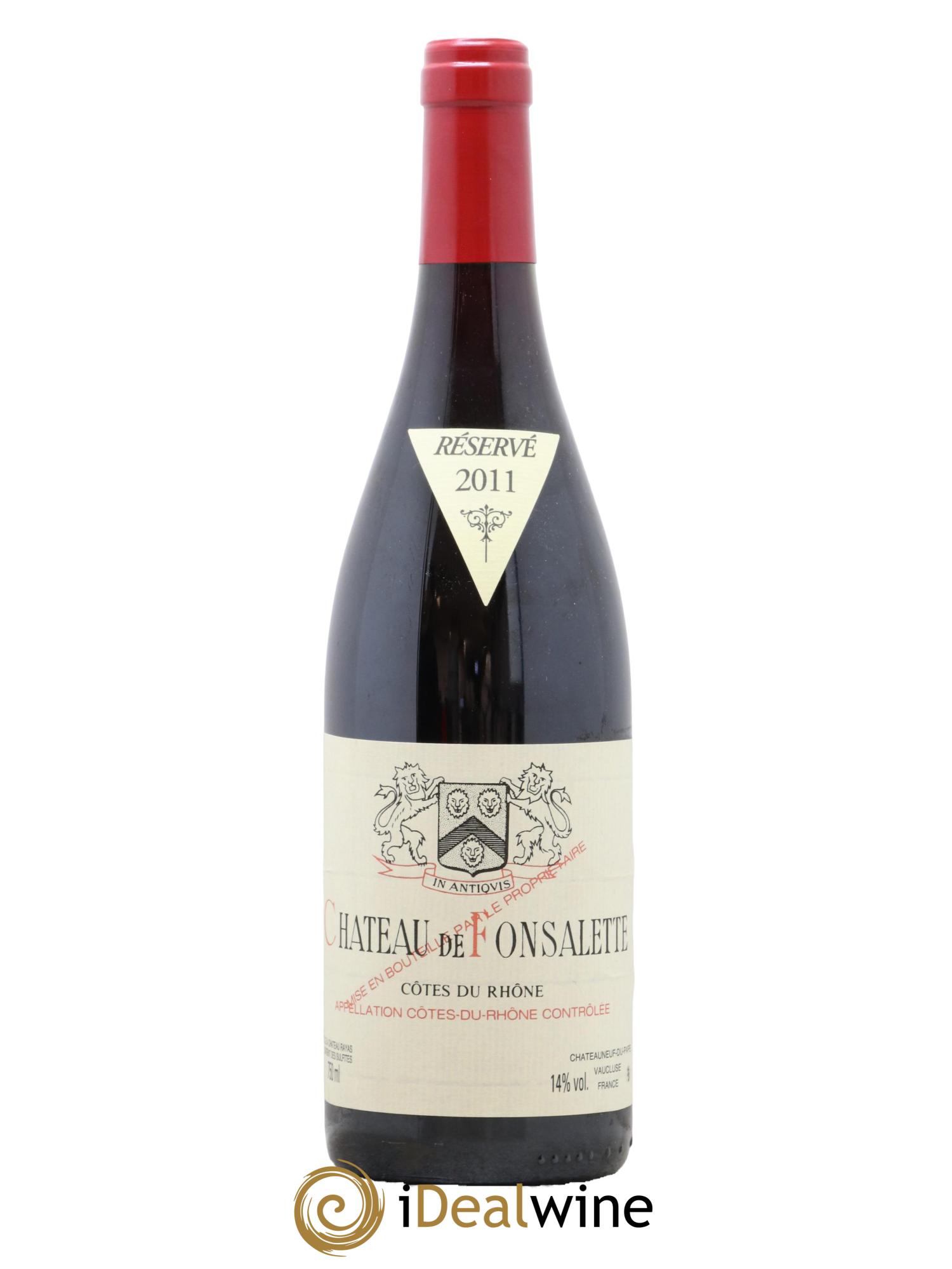 Côtes-du-Rhône Château de Fonsalette Emmanuel Reynaud 2011 - Lot de 1 bouteille - 0