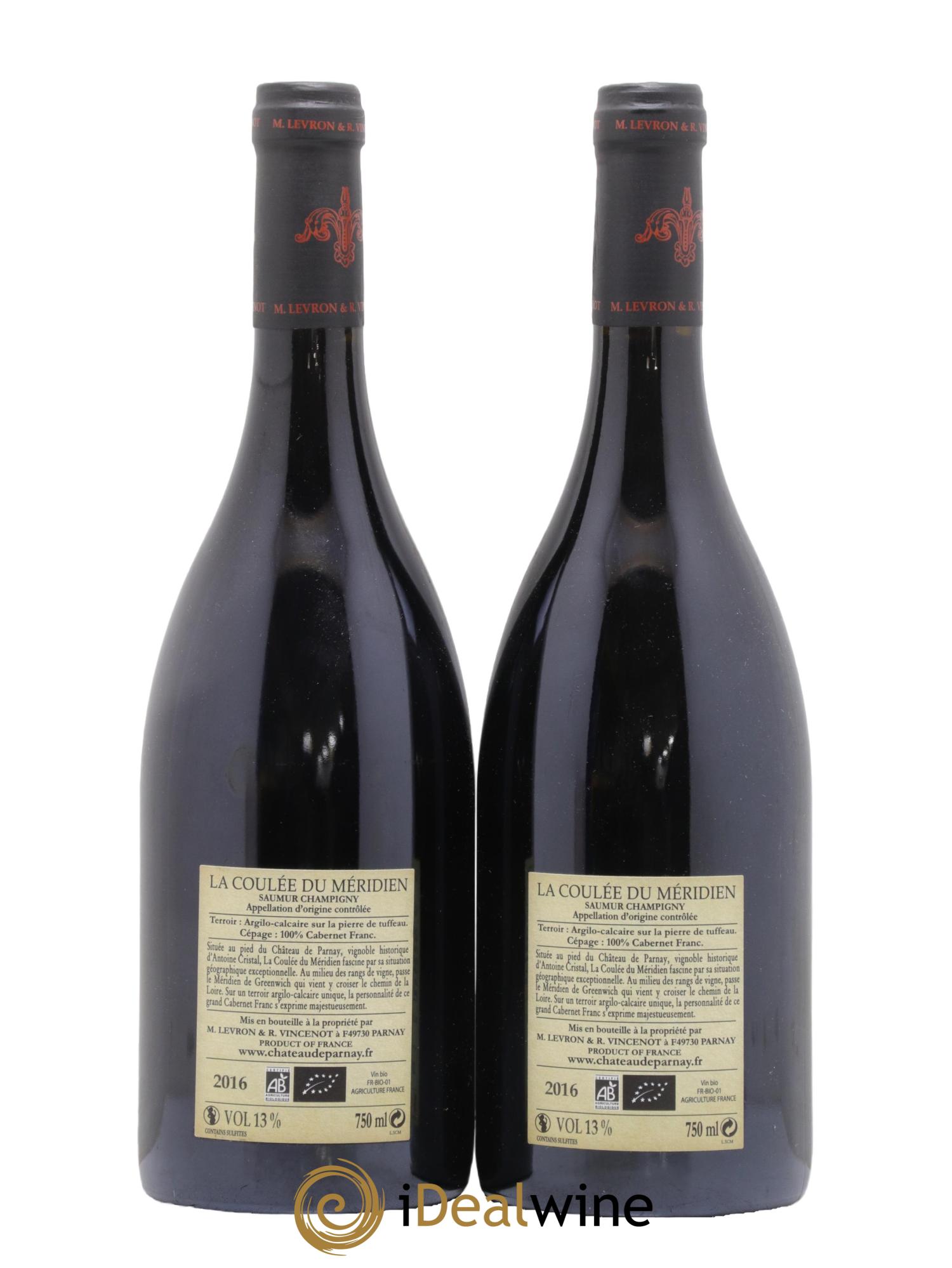 Saumur-Champigny La Coulée Du Méridien Château Du Parnay 2016 - Lot de 2 bouteilles - 1