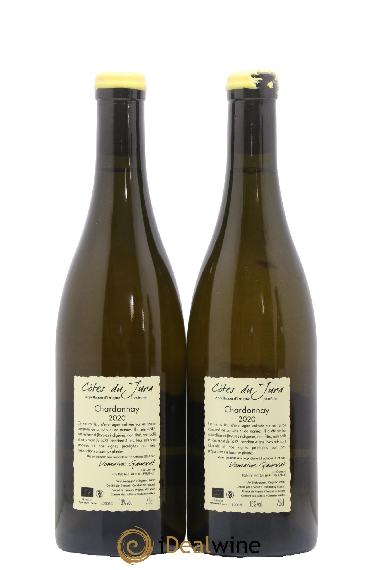 Côtes du Jura Chardonnay En Billat Jean-François Ganevat (Domaine) 2020 - Lot de 2 bouteilles - 1