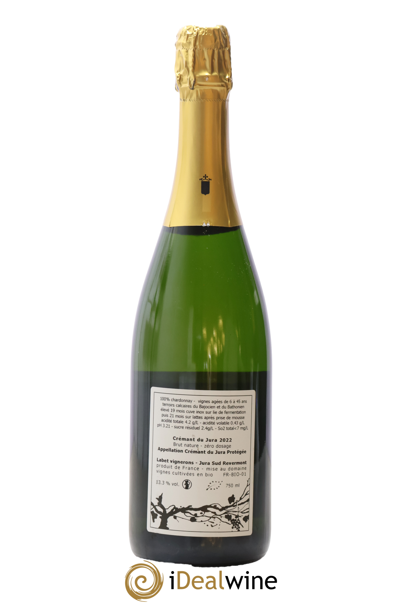 Crémant du Jura Romain - Julien - Charline Labet 2022 - Lot de 1 bouteille - 1