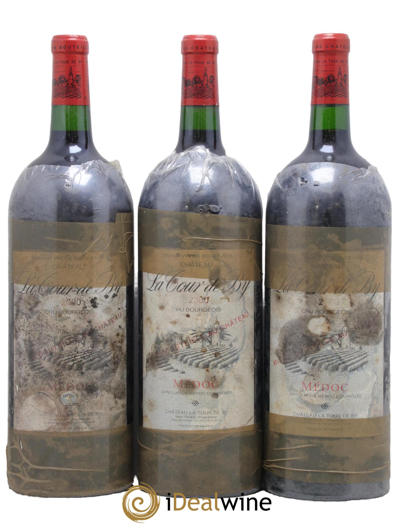 Château La Tour de By Cru Bourgeois 2000 - Posten von 3 Magnum - 0