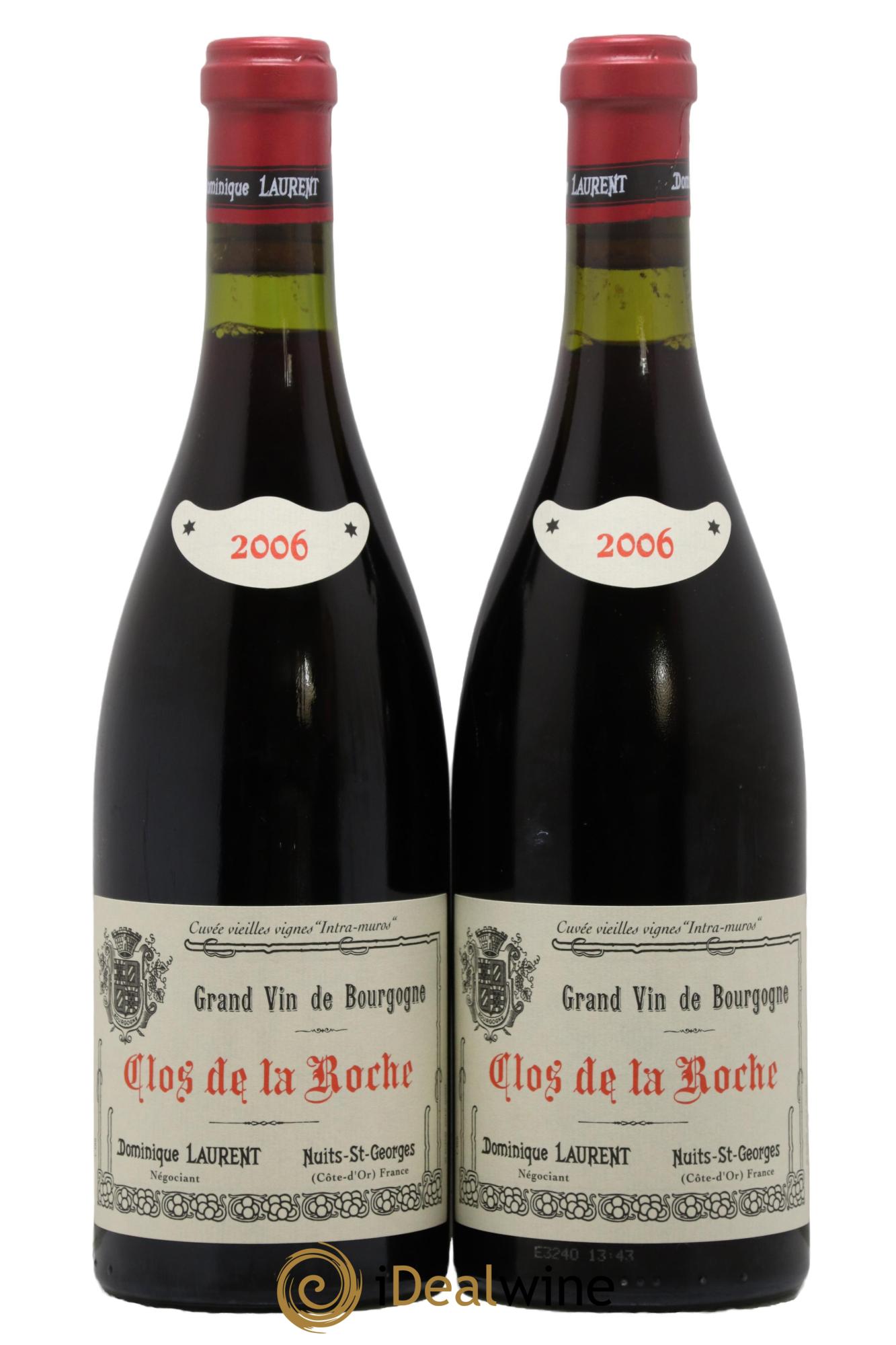 Clos de la Roche Grand Cru Vieilles vignes Intra-muros Dominique Laurent 2006 - Lot de 2 bouteilles - 0