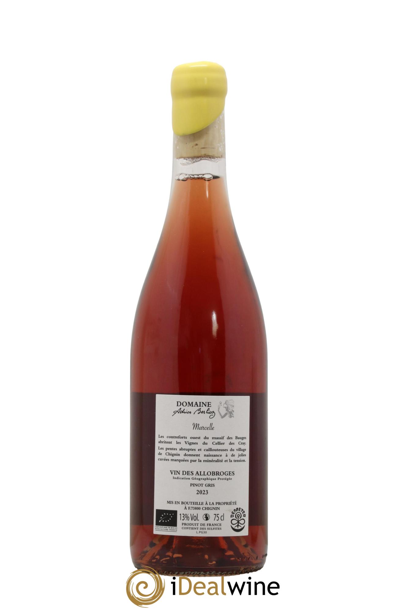 IGP Vin des Allobroges Marcelle (macération) Adrien Berlioz 2023 - Lotto di 1 bottiglia - 1