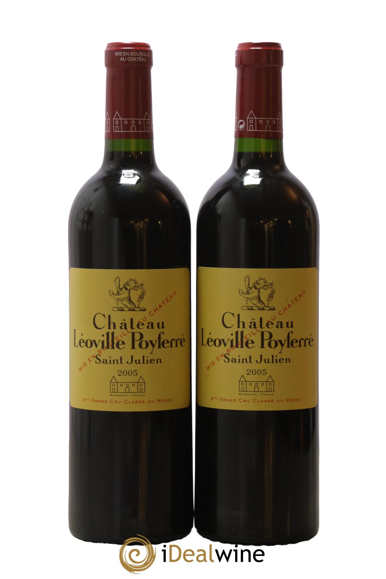 Château Léoville Poyferré 2ème Grand Cru Classé 2005 - Lot de 2 bouteilles - 0
