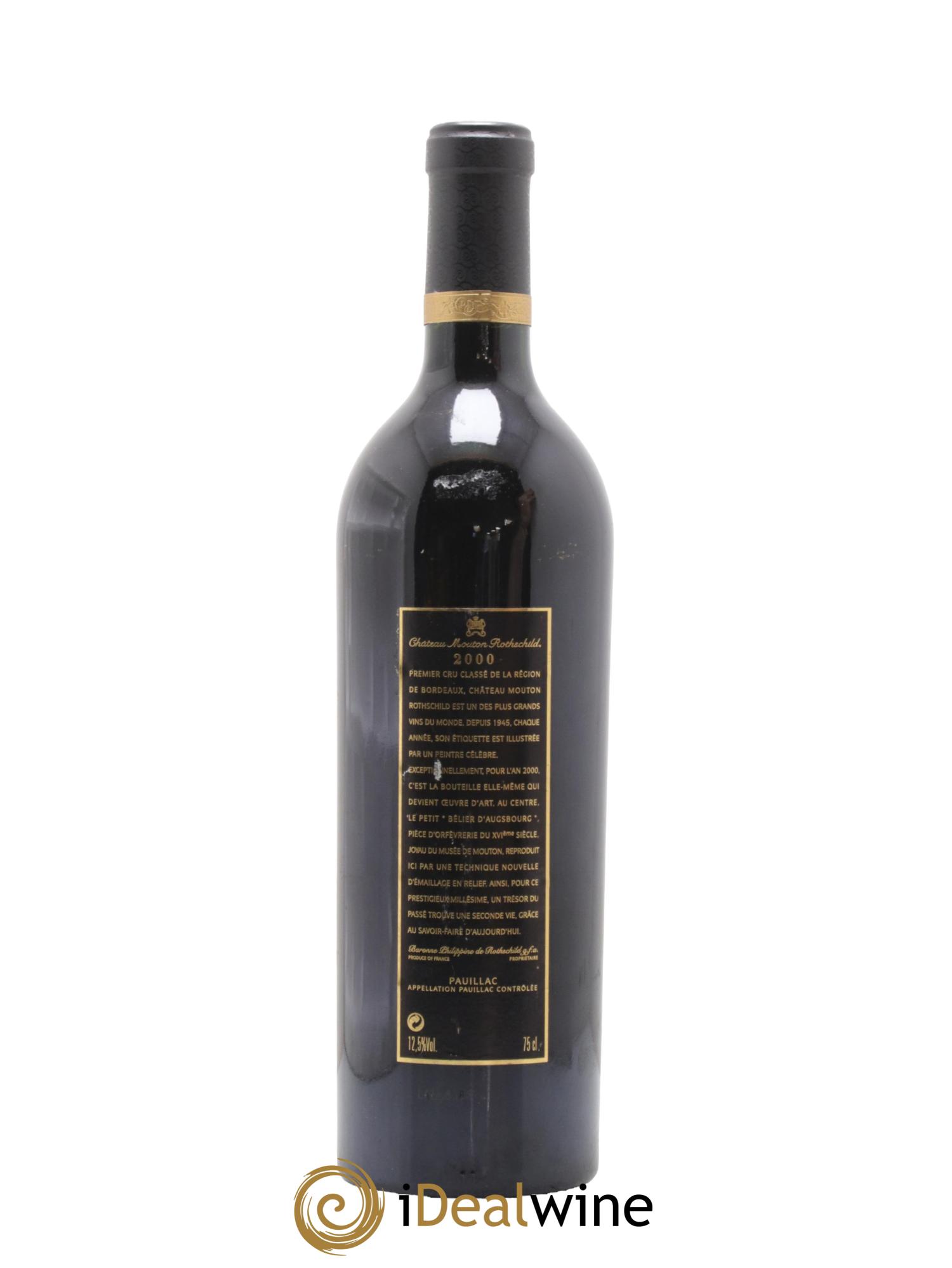 Château Mouton Rothschild 1er Grand Cru Classé 2000 - Lot de 1 bouteille - 1