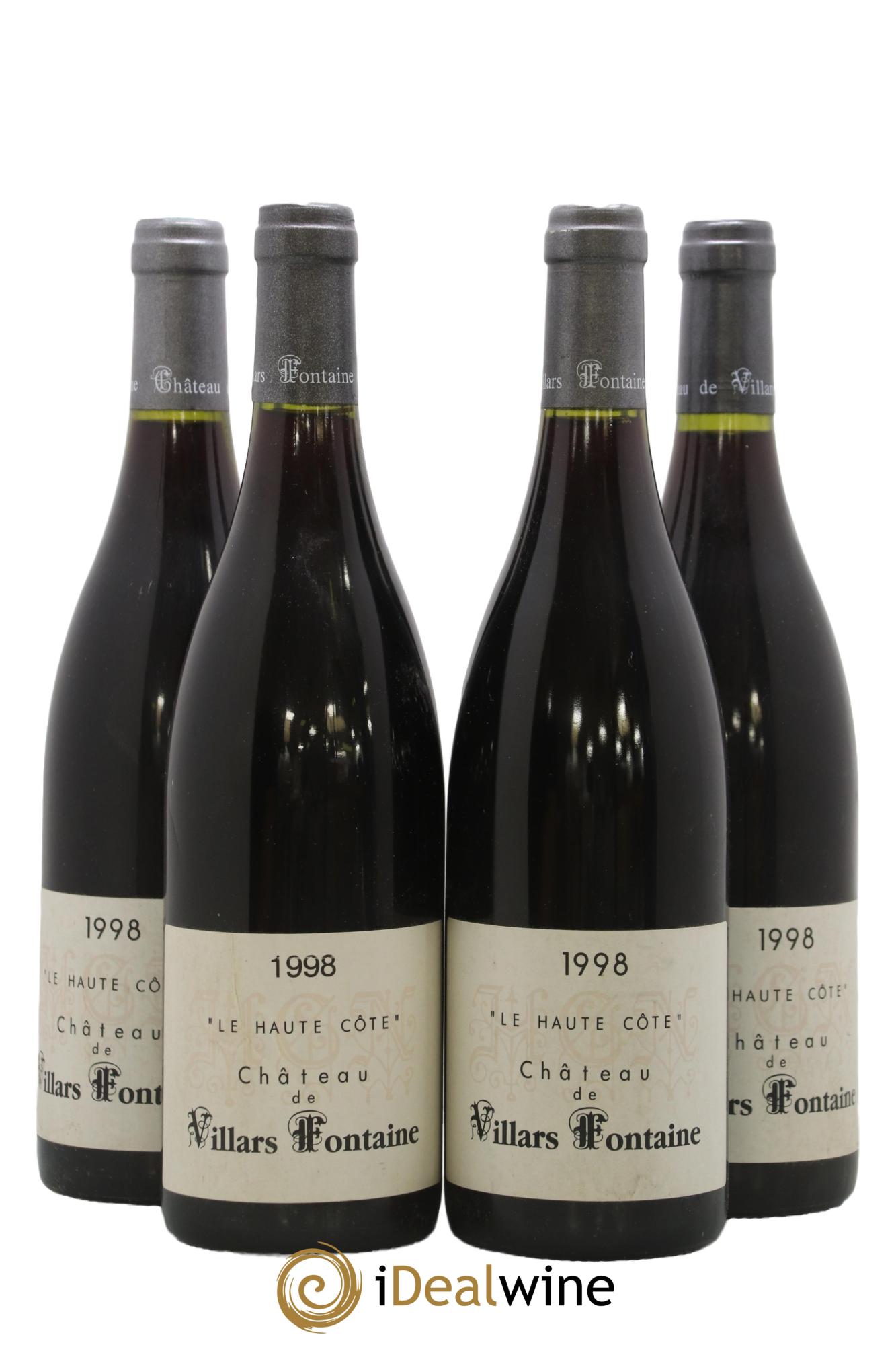 Hautes-Côtes de Nuits Le Haute Côte Château Villars Fontaine 1998 - Lot de 4 bouteilles - 0