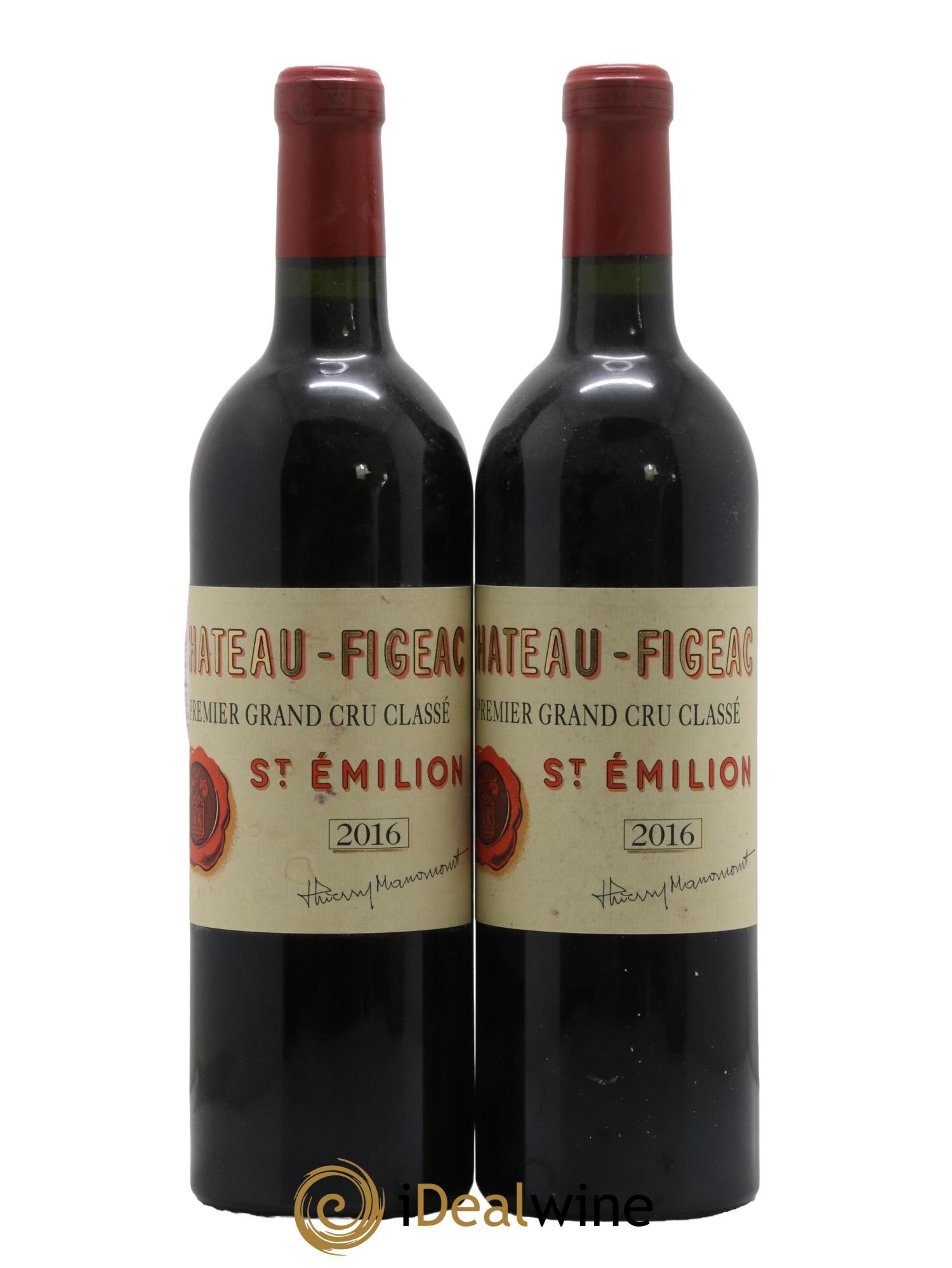 Château Figeac 1er Grand Cru Classé A 2016 - Lot de 2 bouteilles - 0