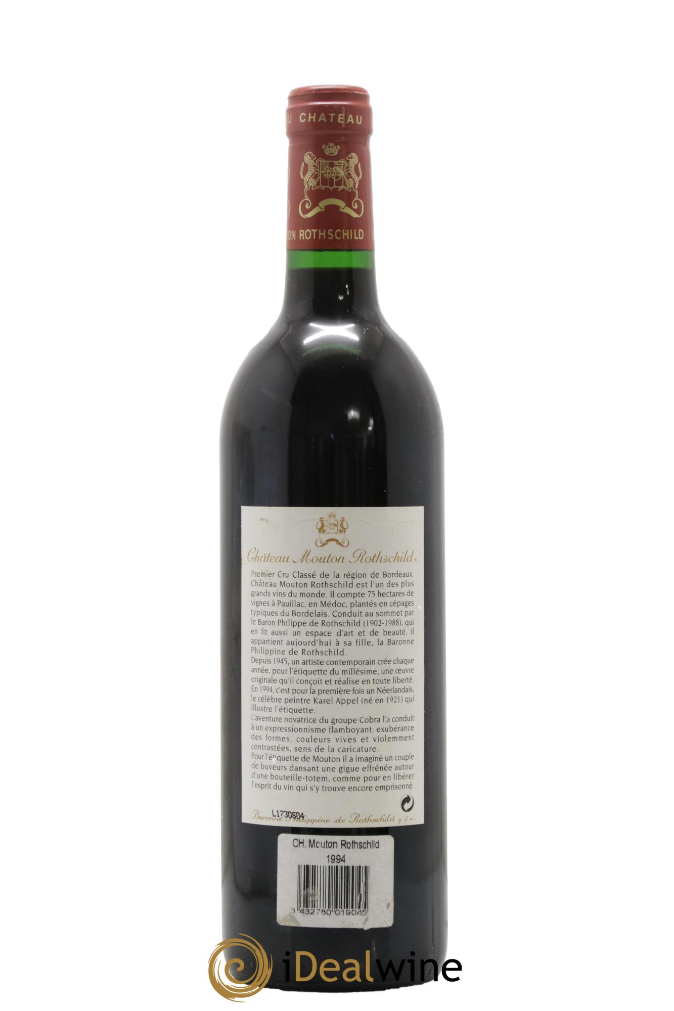 Château Mouton Rothschild 1er Grand Cru Classé 1994 - Lot of 1 bottle - 1