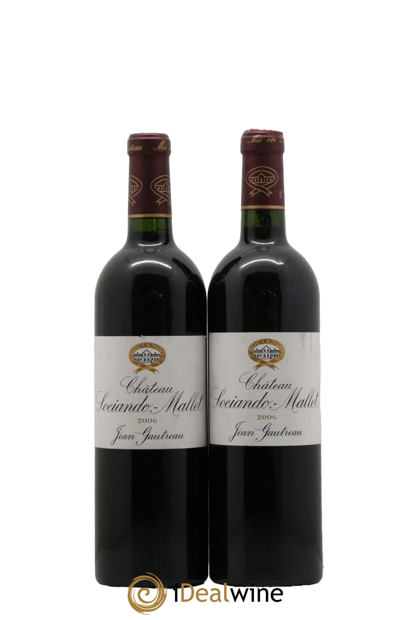 Château Sociando Mallet 2006 - Lotto di 2 bottiglie - 0