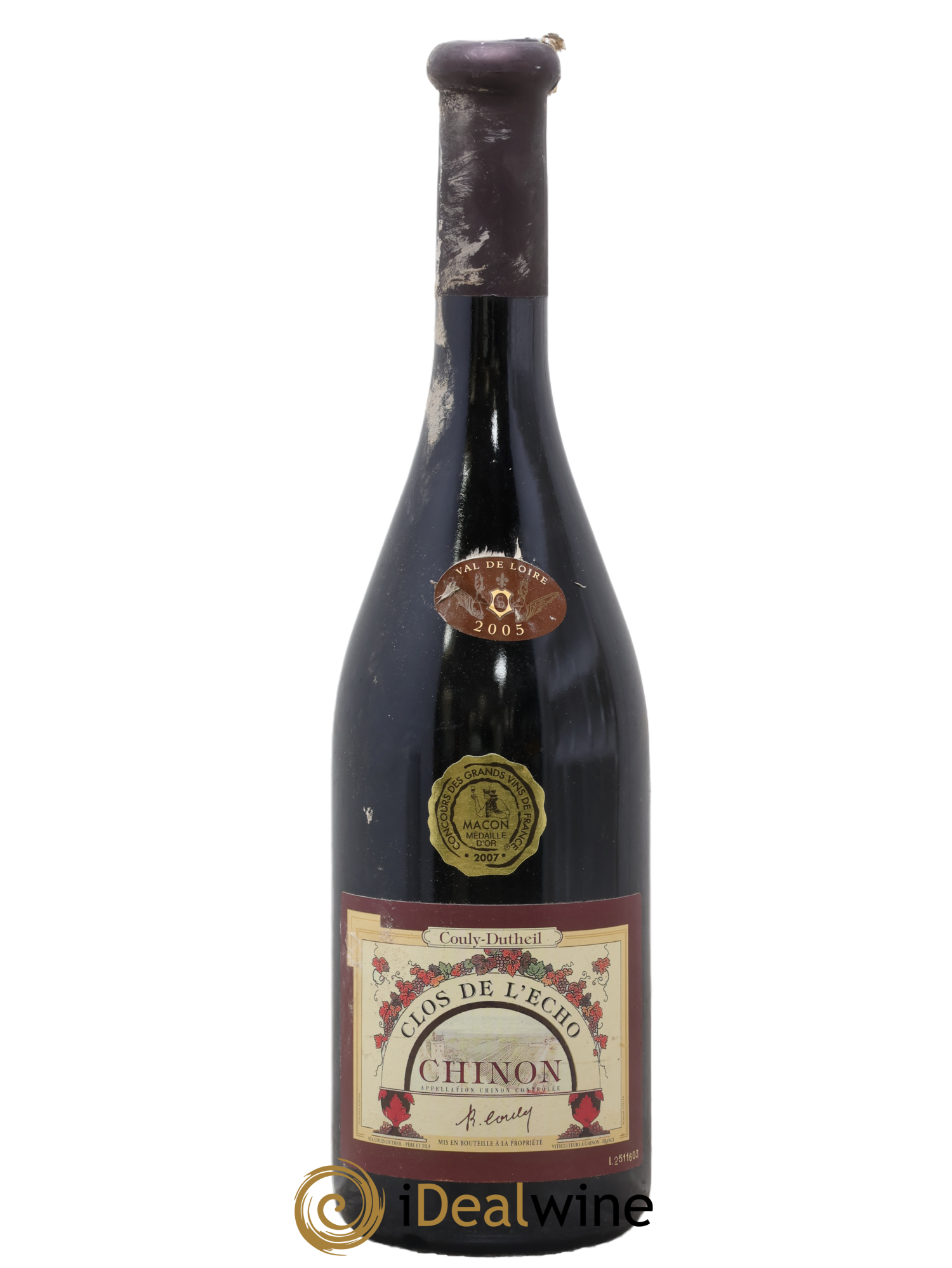Chinon Clos de l'Echo Couly-Dutheil 2005 - Lot of 1 bottle - 0