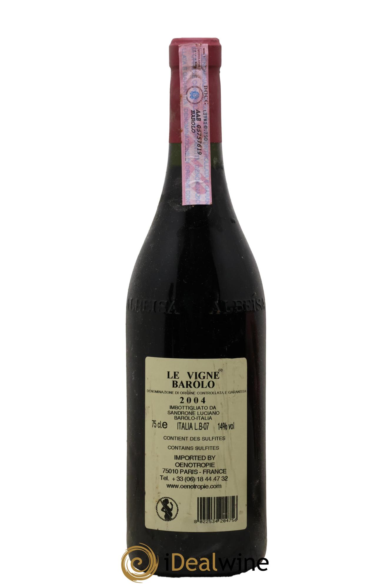 Barolo DOCG Le Vigne Luciano Sandrone 2004 - Lot de 1 bouteille - 1