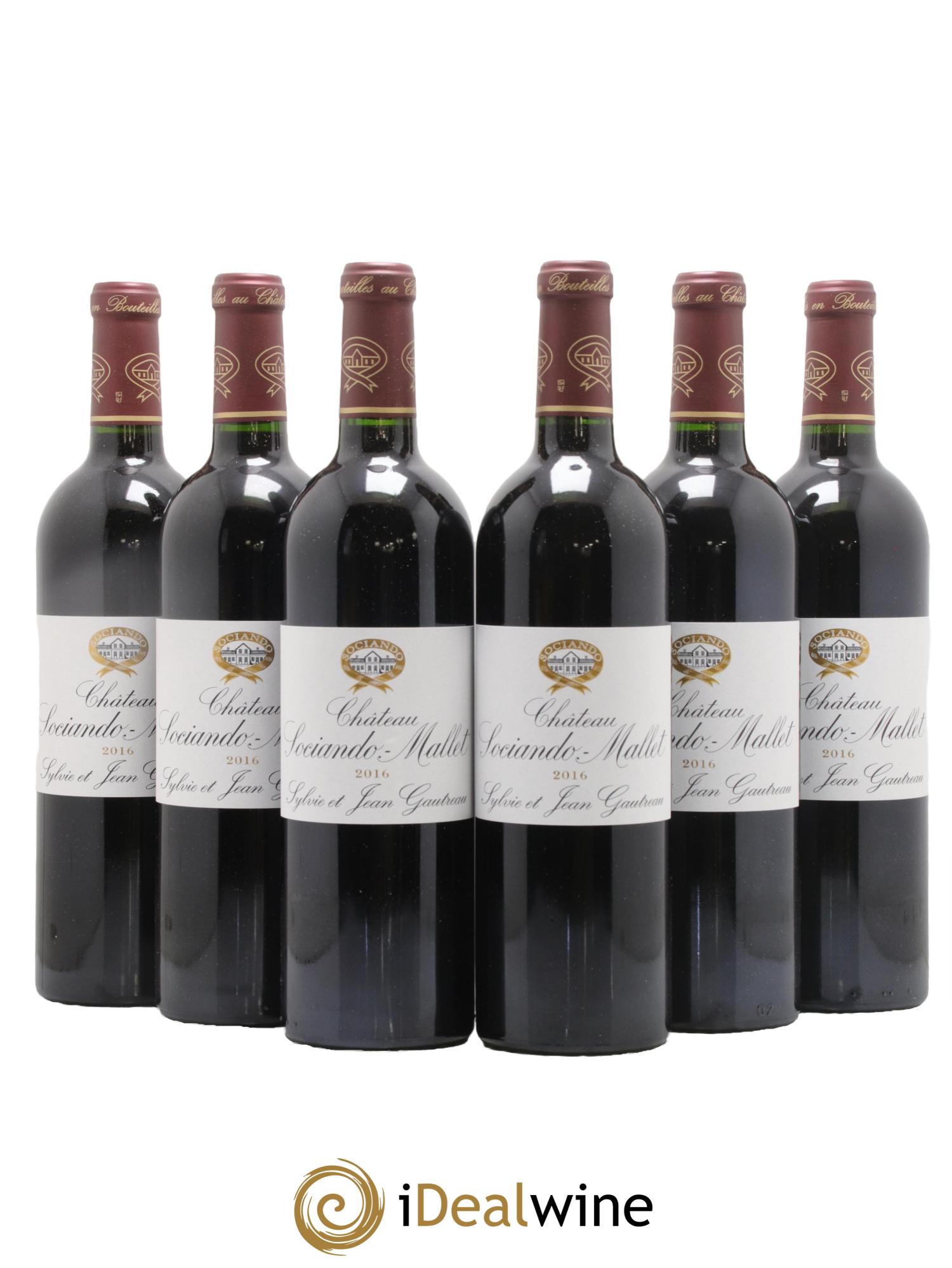 Château Sociando Mallet 2016 - Lotto di 6 bottiglie - 0